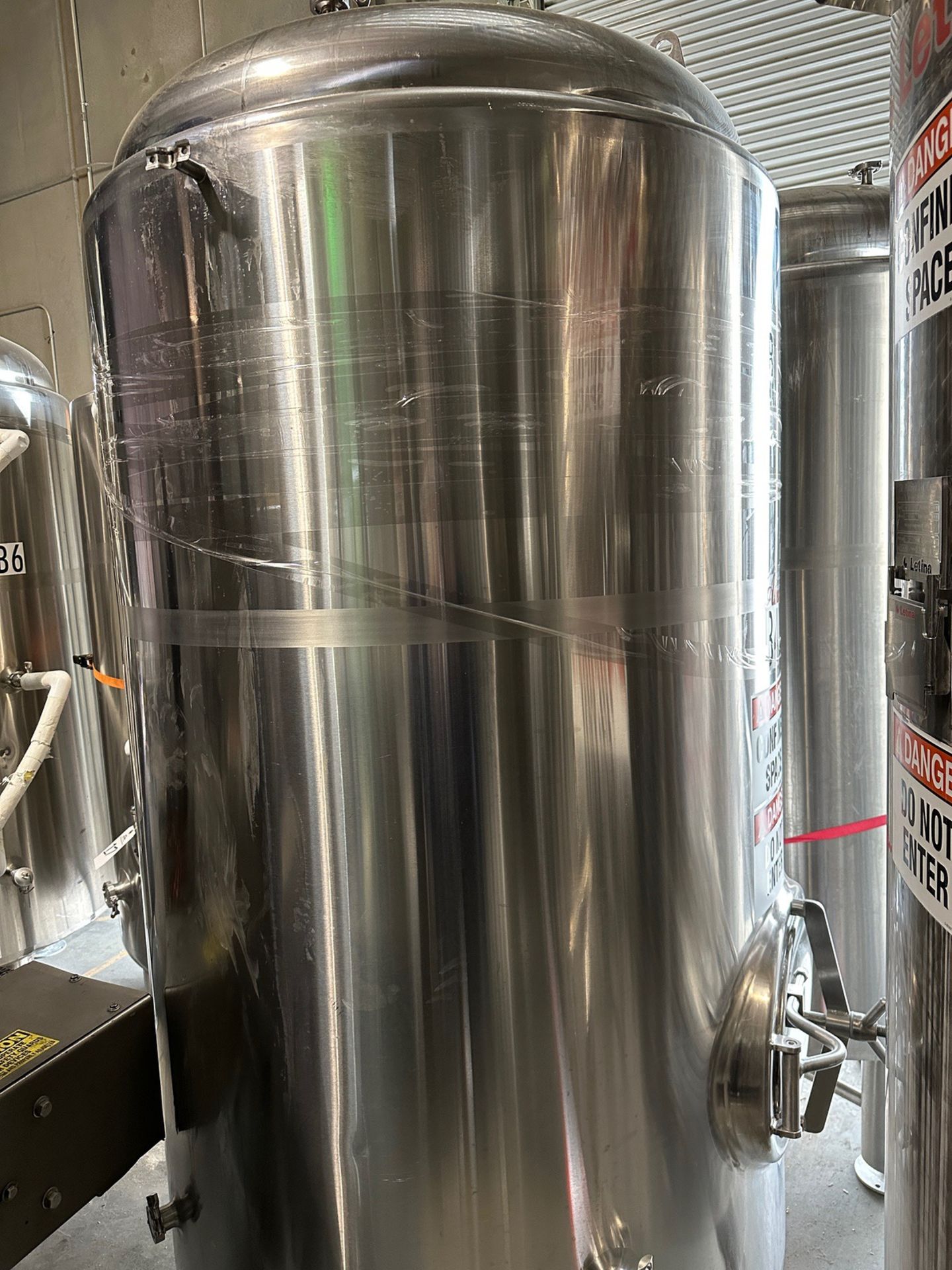 Apex Brewing Supply 15BBL Stainless Steel Brite Tank, Glycol Jacketed, Dish Bottom, | Rig Fee $900 - Image 2 of 2