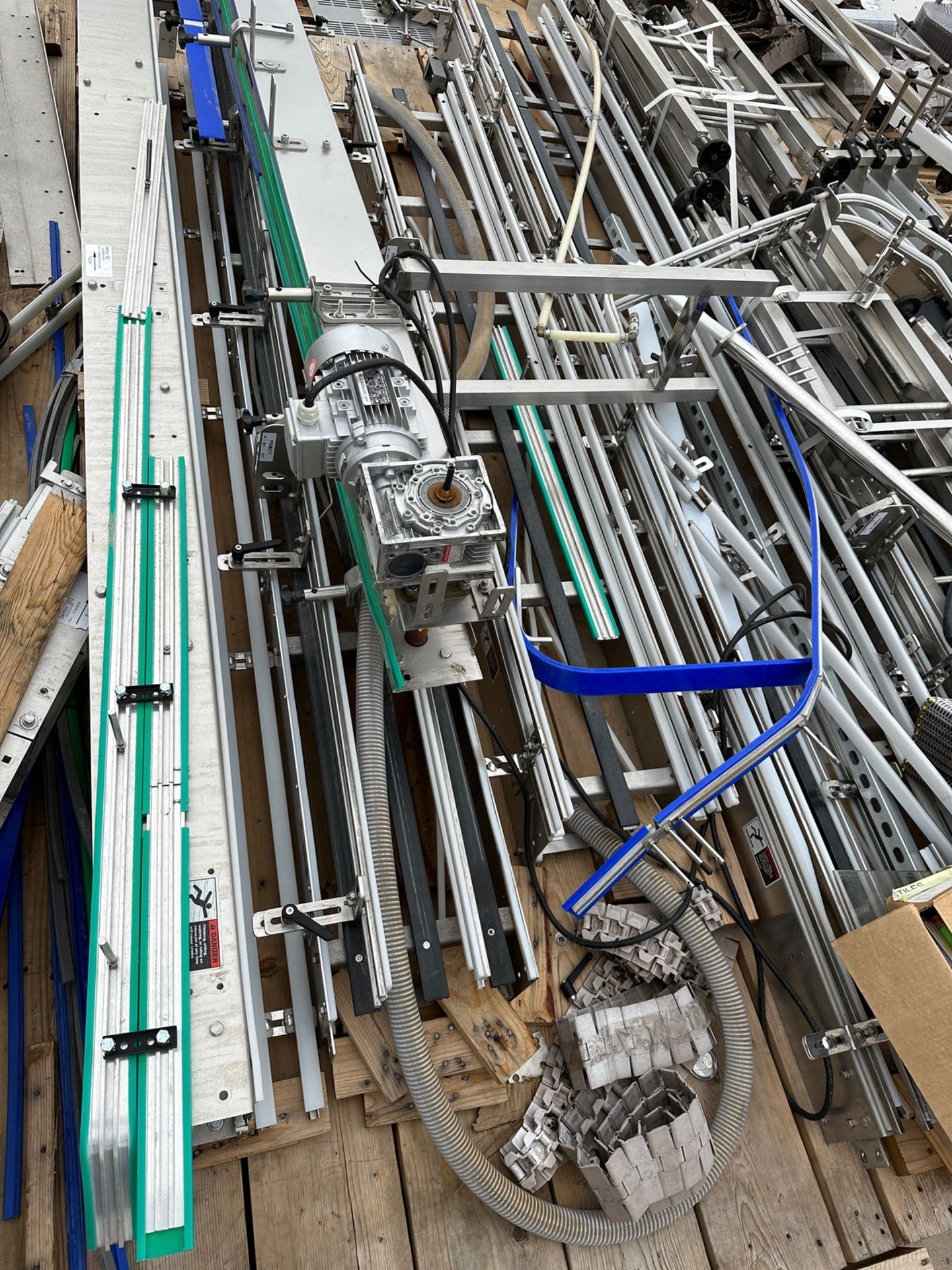 Lot of Large Pallet of Conveyor Frames, Stands, Belts, Misc. | Rig Fee $75 - Image 6 of 6