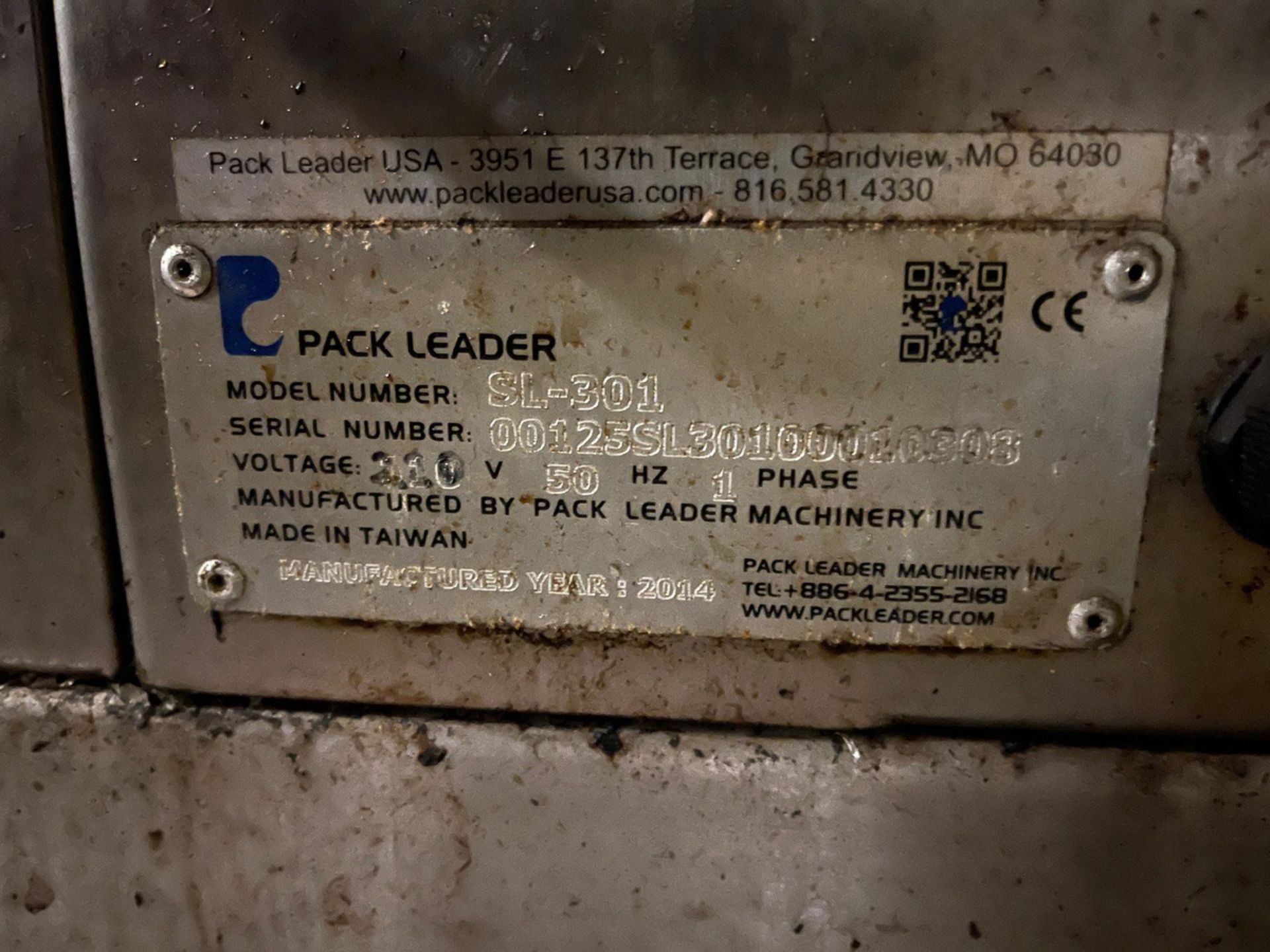 Pack Leader SL-301 Shrink Sleeve Label Applicator, S/N 00125SL30100010308, WPC Asset | Rig Fee $500 - Image 3 of 5