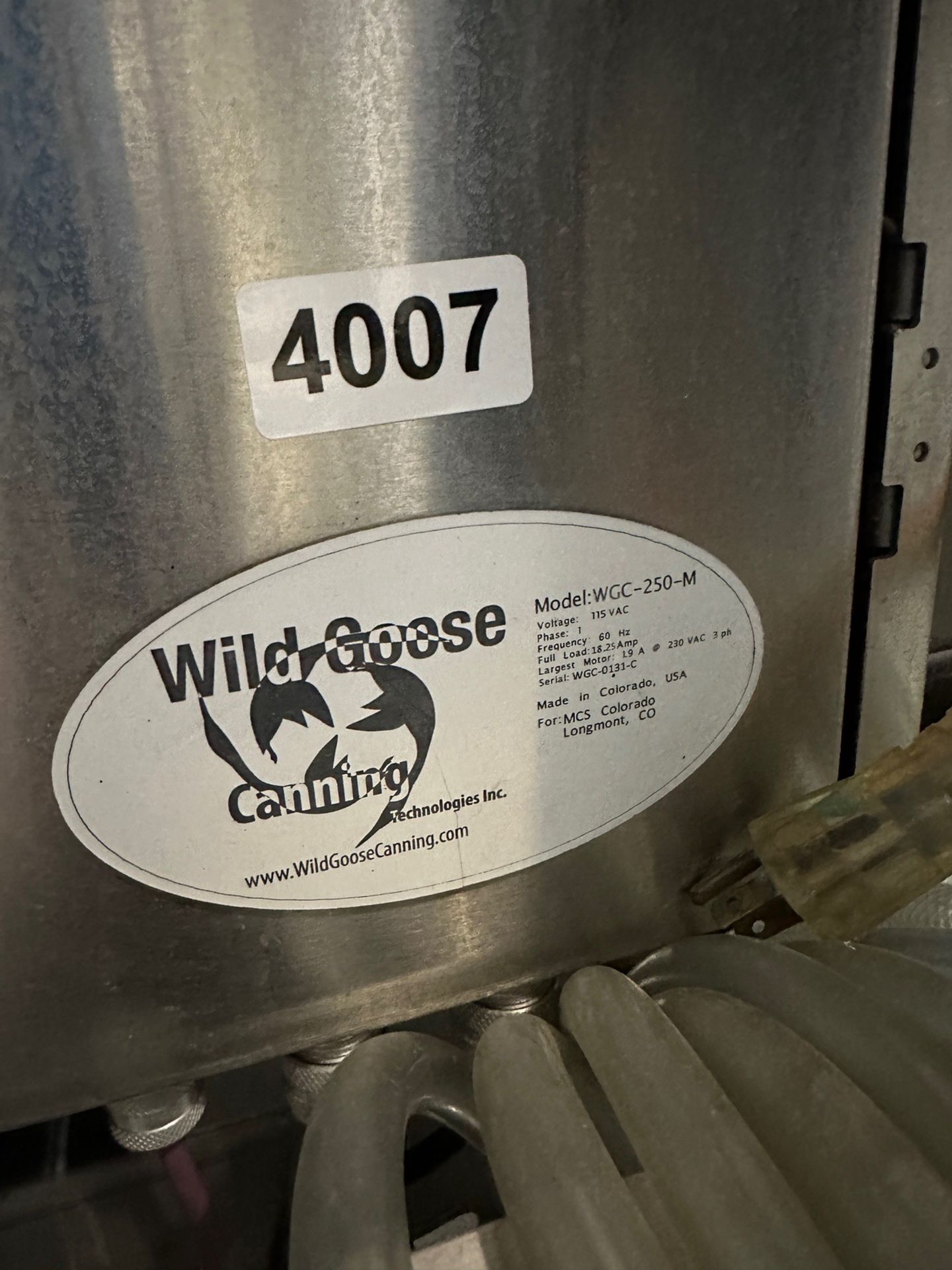 Wild Goose 4-Head Canning Line with 12oz Slim and Regular, 16oz Spiral Cages, Model | Rig Fee $750 - Image 4 of 7