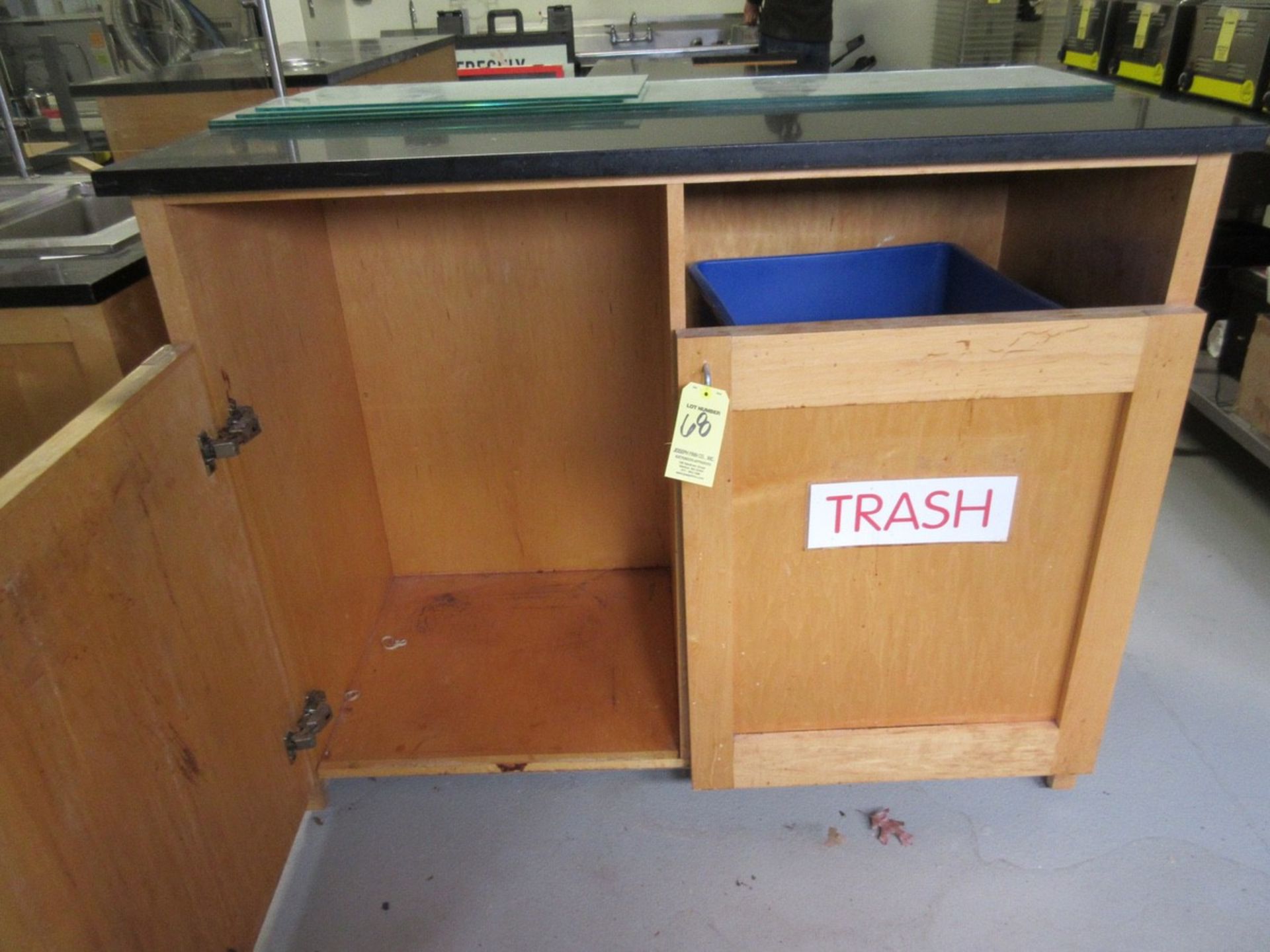 (1) Station Trash Receptacle Counter 53"" x 26"" x 43"" H - Image 2 of 2
