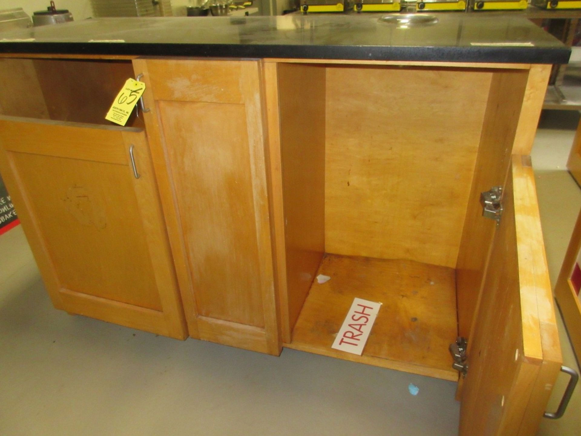 (1) Trash Receptacle Cabinet, (2) Station, 62" x 26" x 44" H - Image 2 of 2