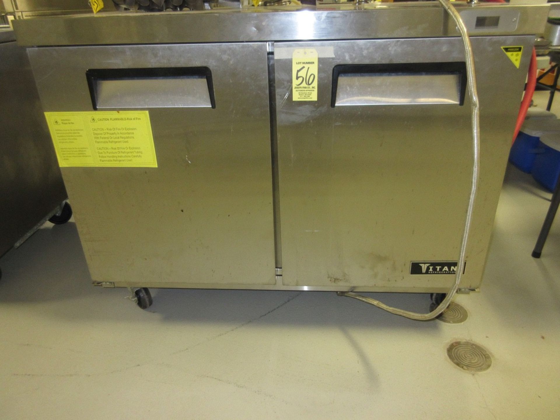 (1) Titan Xtuf48 2-Door Chest Refrigerator, S.S., Port.
