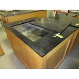 (1) Work Counter w/ Refrigeration & Hidden Counter Rinse System, 40" x 52" x 36" H