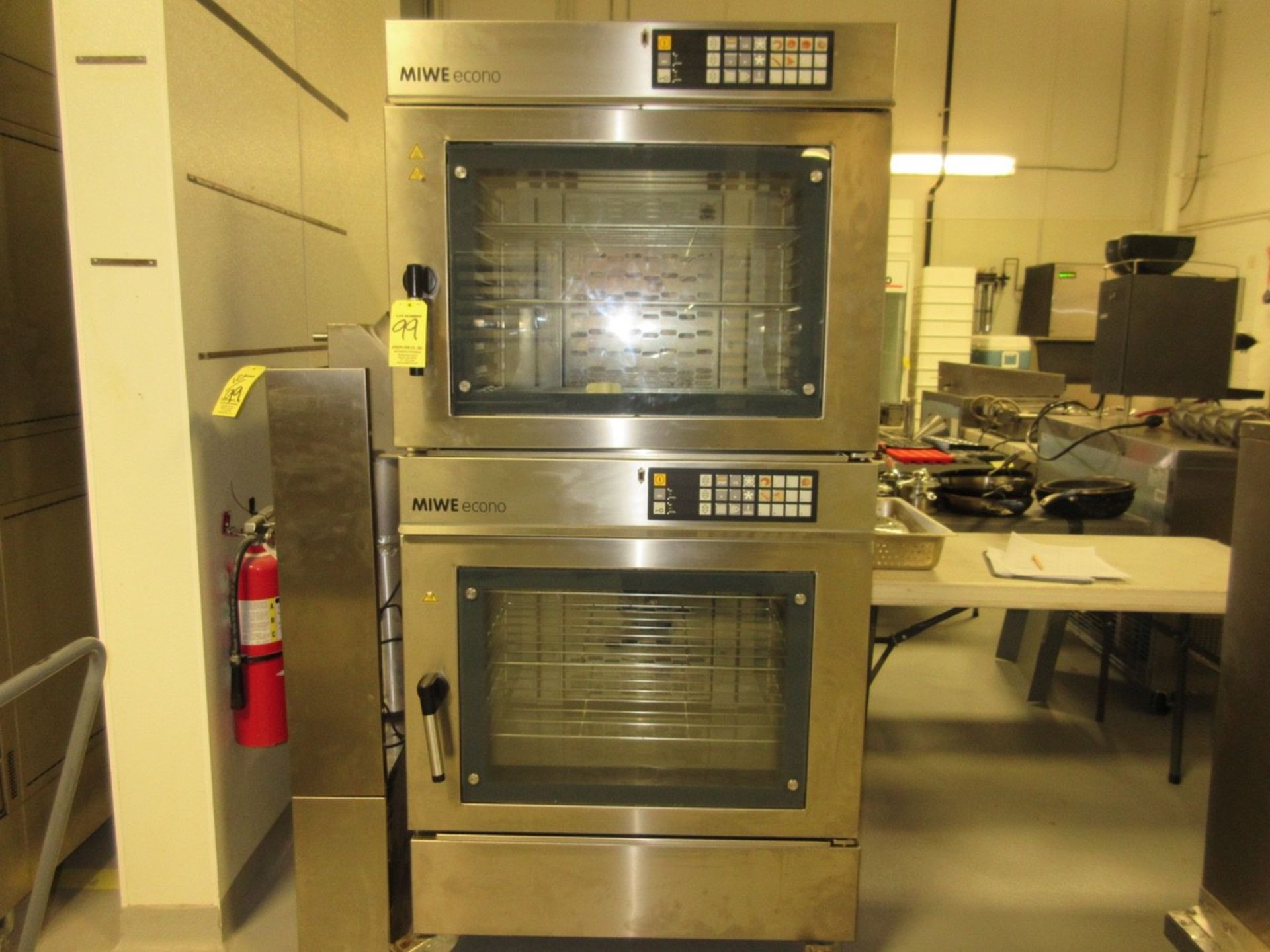 (1) Miwe Econo Double Stack Oven, Type EC10 1826, S/N 9612831, S.S., Port. w/ S.S. Exhaust Hood