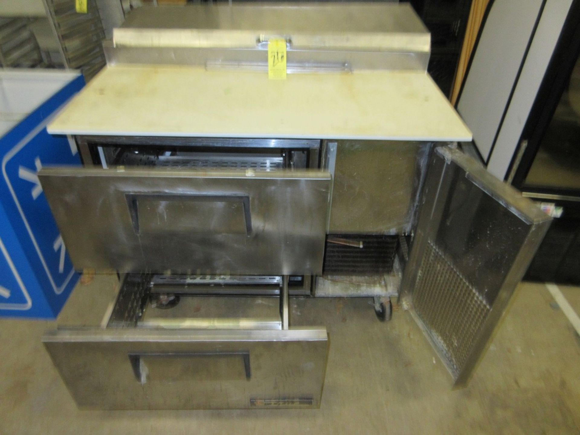(1) True Sandwich Station, S.S. Port., w/ Cutting Board Counter (Fair Condition) - Image 3 of 3