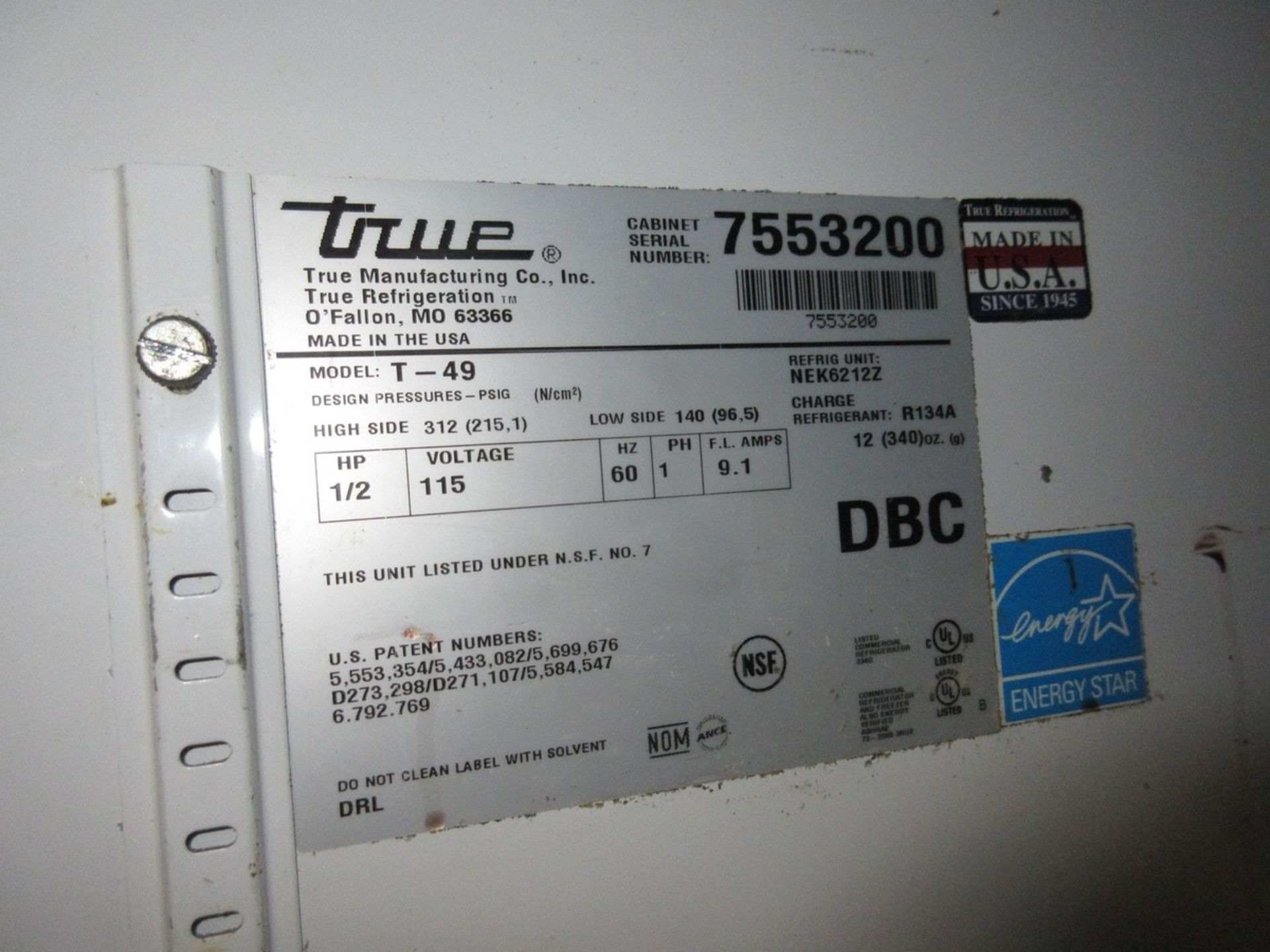 (1) True T-49, (2) Door S.S. Refrigerator, Port. - Image 2 of 4