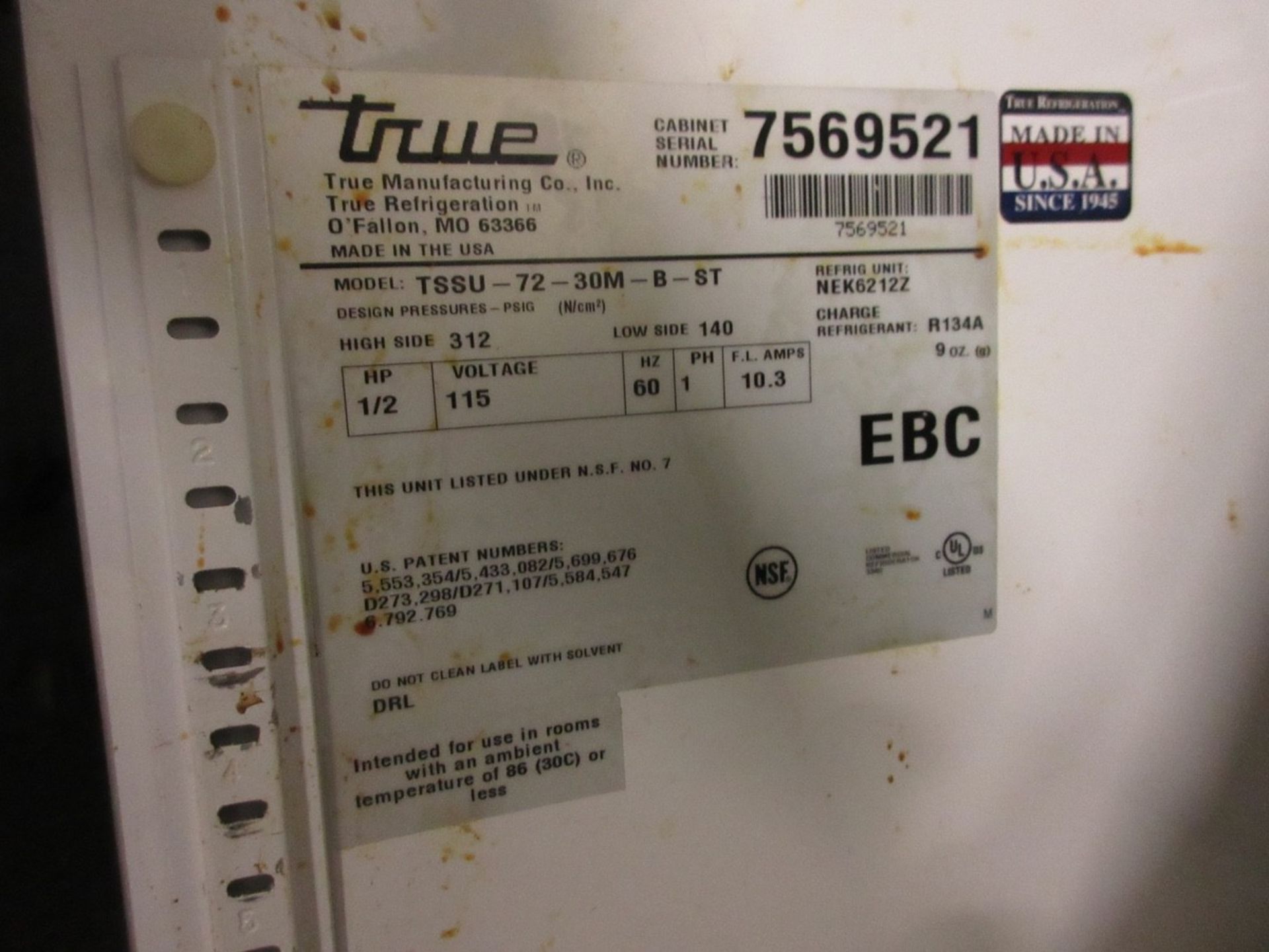 (1) True Superior TSSU-72-30M-B-ST S.S Refrigerated Sandwich Station, Port., Cutting Board Counter, - Image 7 of 7
