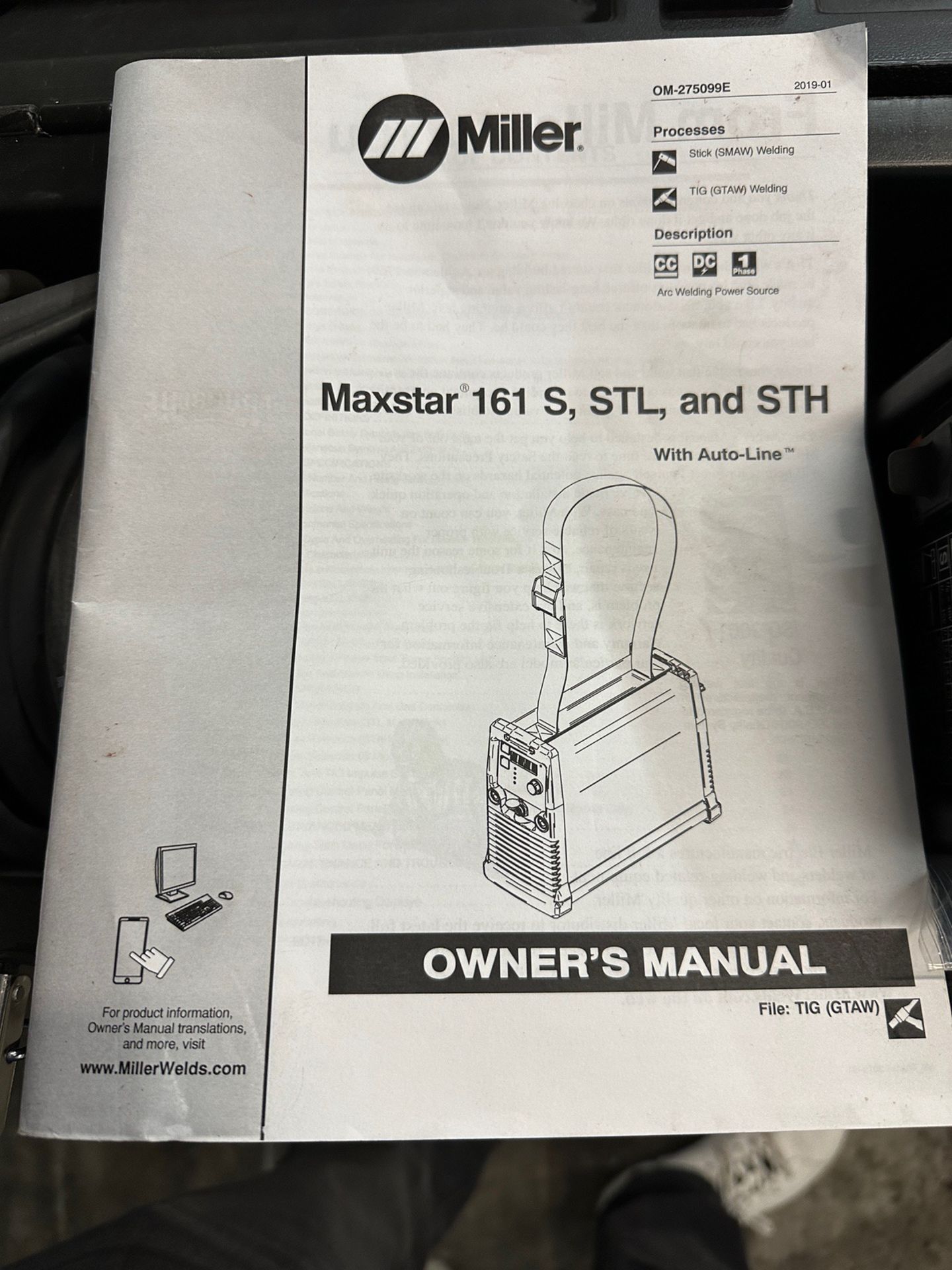 Miller Maxstar 161 STL Tig Welder with Case | Rig Fee $35 - Image 2 of 3