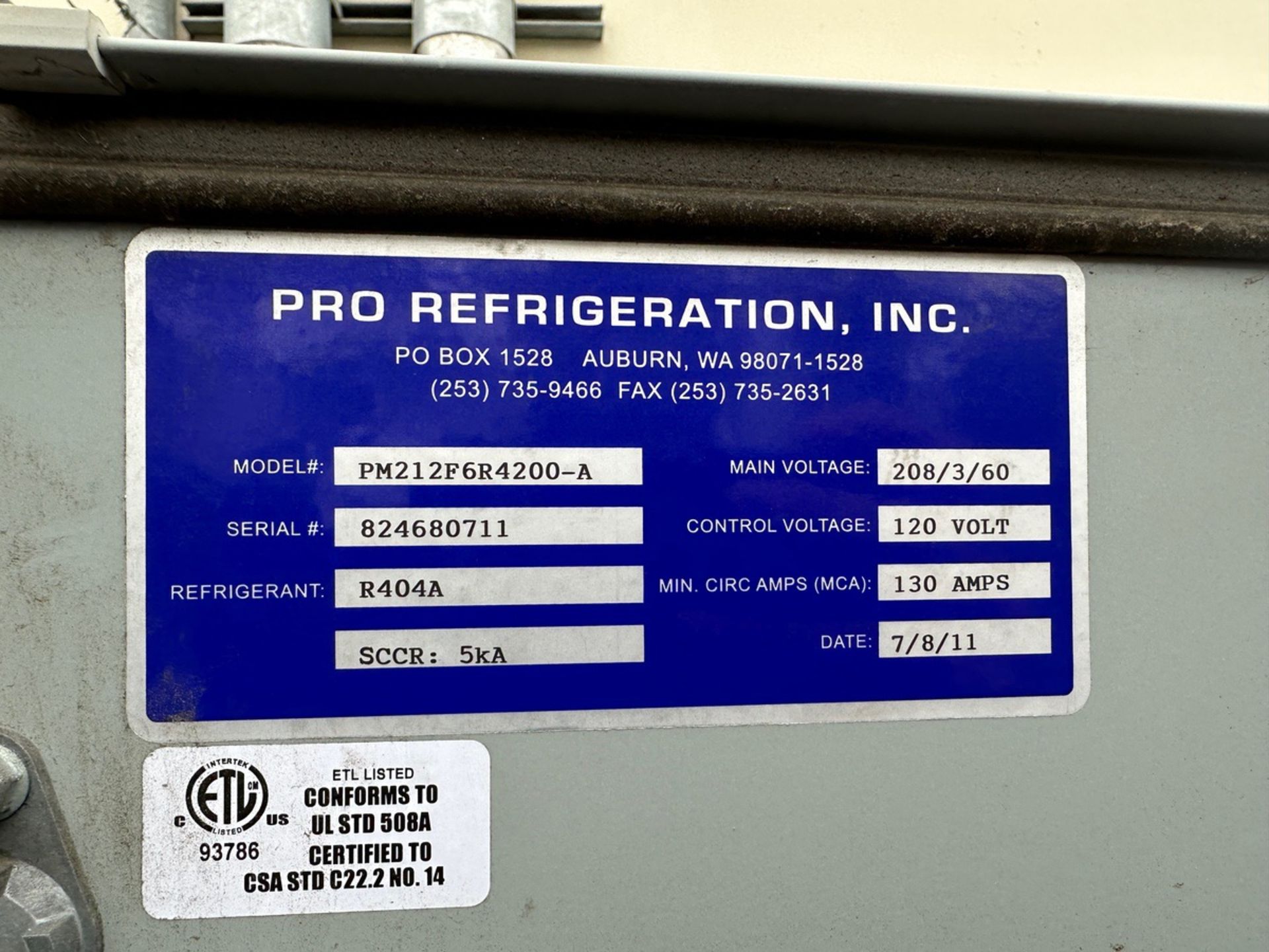 Pro Chillers Glycol Chilling System, Model PM212F6R4200-A, S/N 824680711 | Rig Fee $1250 - Image 5 of 5