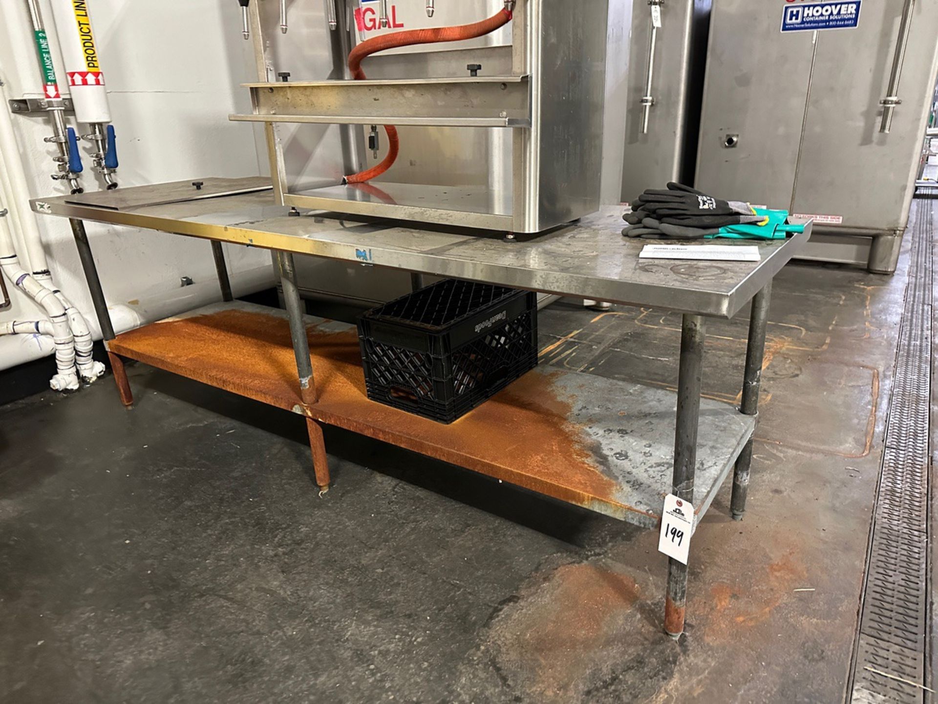 Stainless Steel Table with Metal Shelf | Rig Fee $50