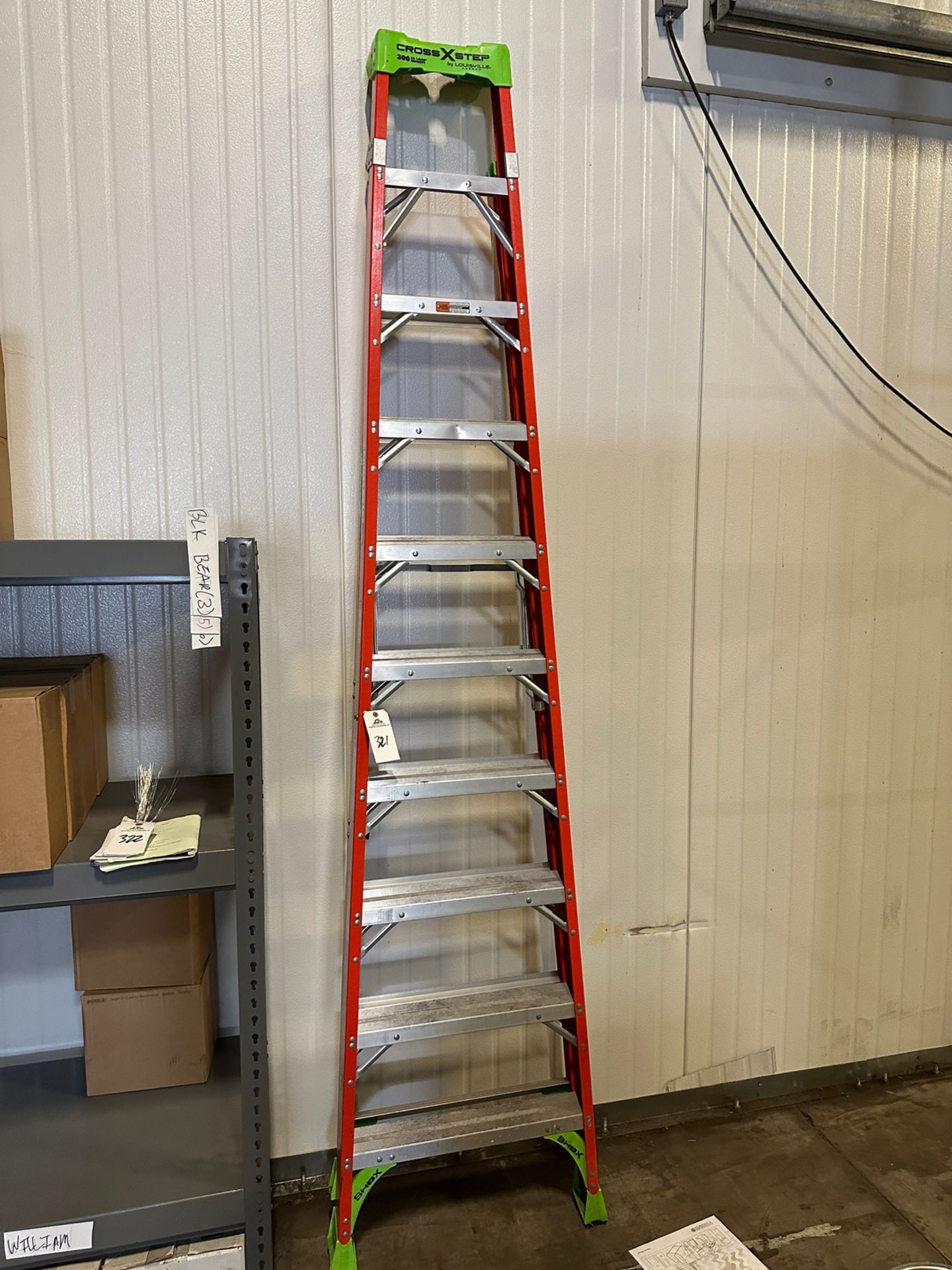 Louisville 10' Fiberglass Step Ladder with 300LB. Capacity (Warehouse) | Rig Fee $50