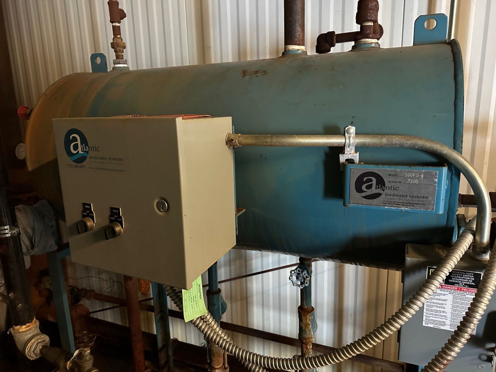 Ajax 150 PSI Natural Gas Steam Boiler with Blowdown and Treatment Tanks, Model | Rig Fee $1200 - Image 5 of 7
