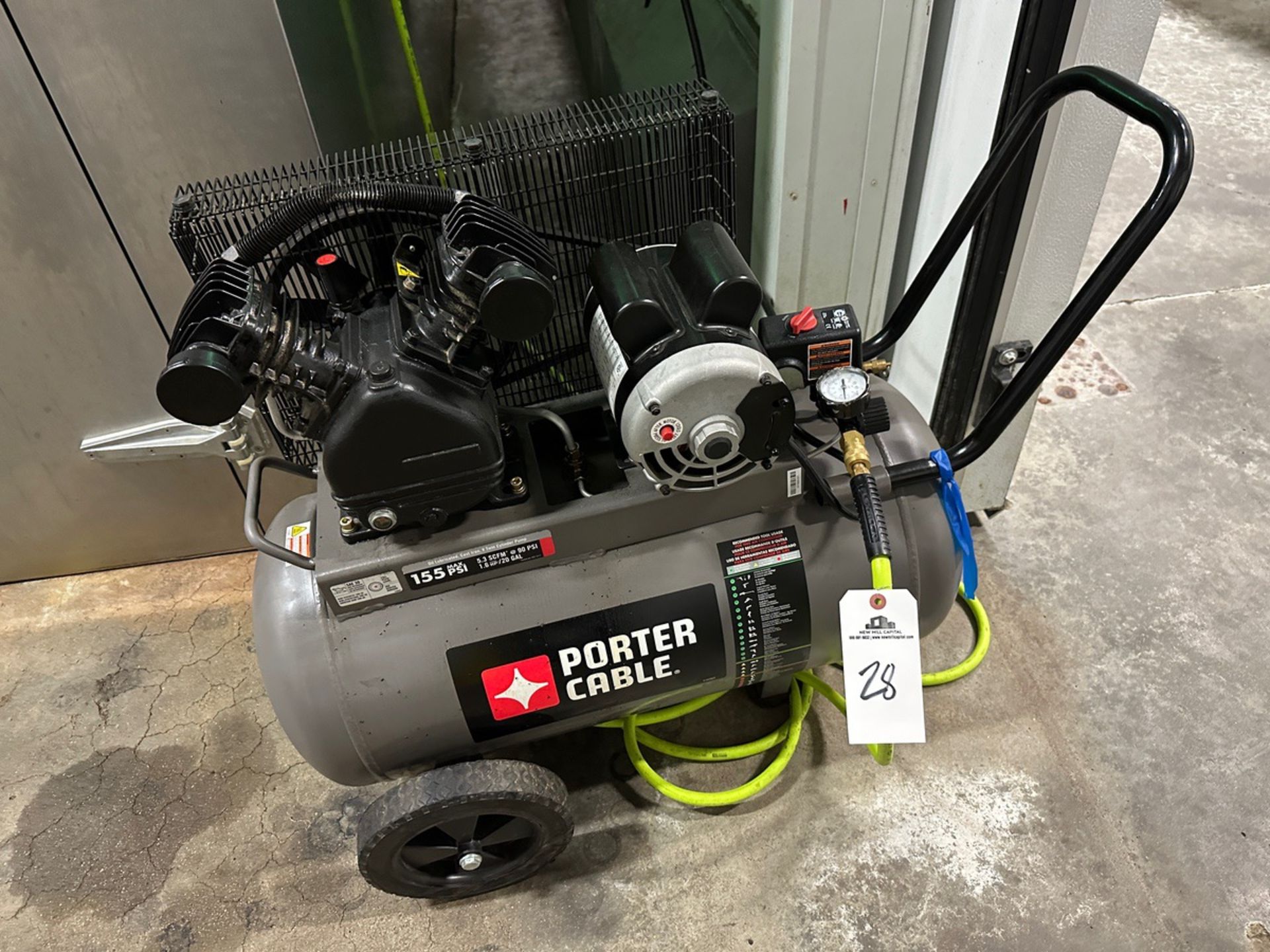 Porter Cable 20 Gallon, 155 Max PSI Air Compressor - Model PXCM201, S/N X21900213 | Rig Fee $50