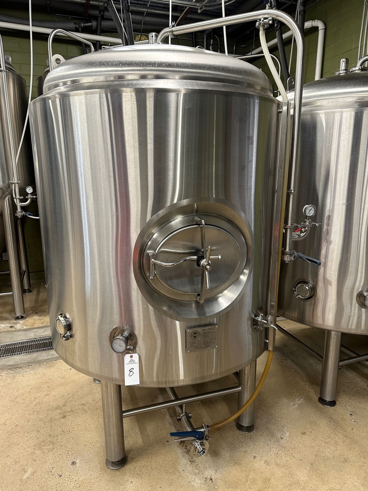 2019 Craft Kettle 15 BBL Stainless Steel Brite Tank - Dish Bottom, Glycol Jacketed, | Rig Fee $1250