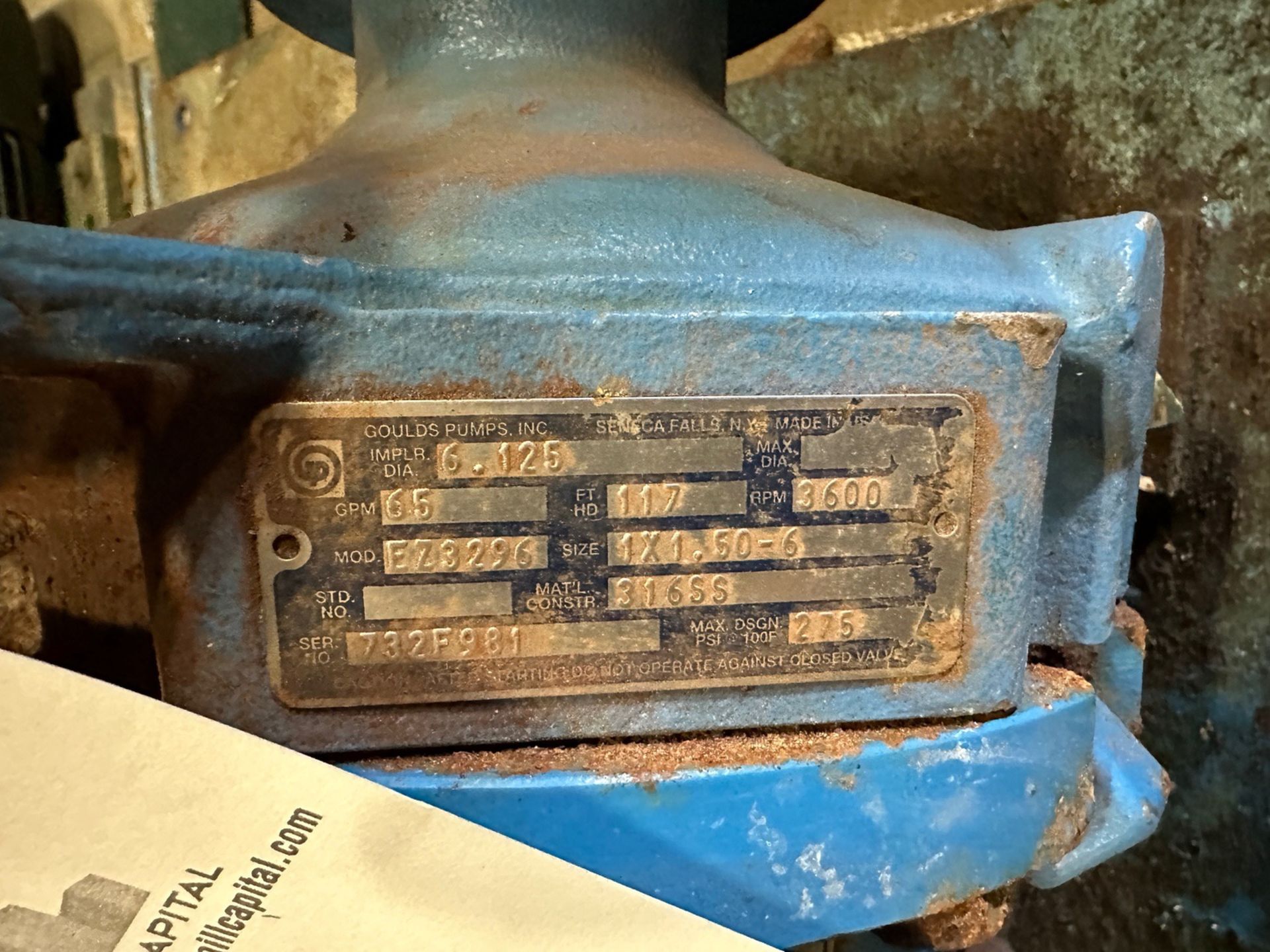 Toshiba 7.5 HP Severe Duty EQP Global Industrial Motor with Goulds Model | Rig Fee $25 - Image 4 of 4