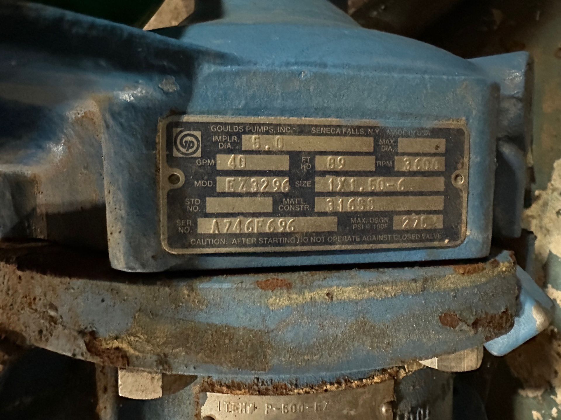 Reliance Electric 10 HP Duty Master Industrial Motor with Goulds Model EZ | Rig Fee $25 - Image 4 of 4