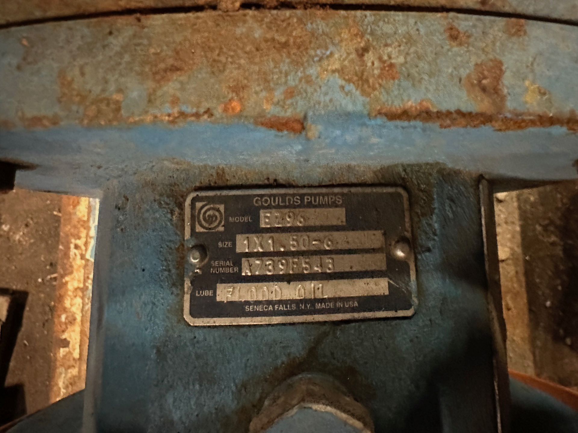 Reliance Electric 10 HP Duty Master Industrial Motor with Goulds Model EZ | Rig Fee $25 - Image 3 of 4