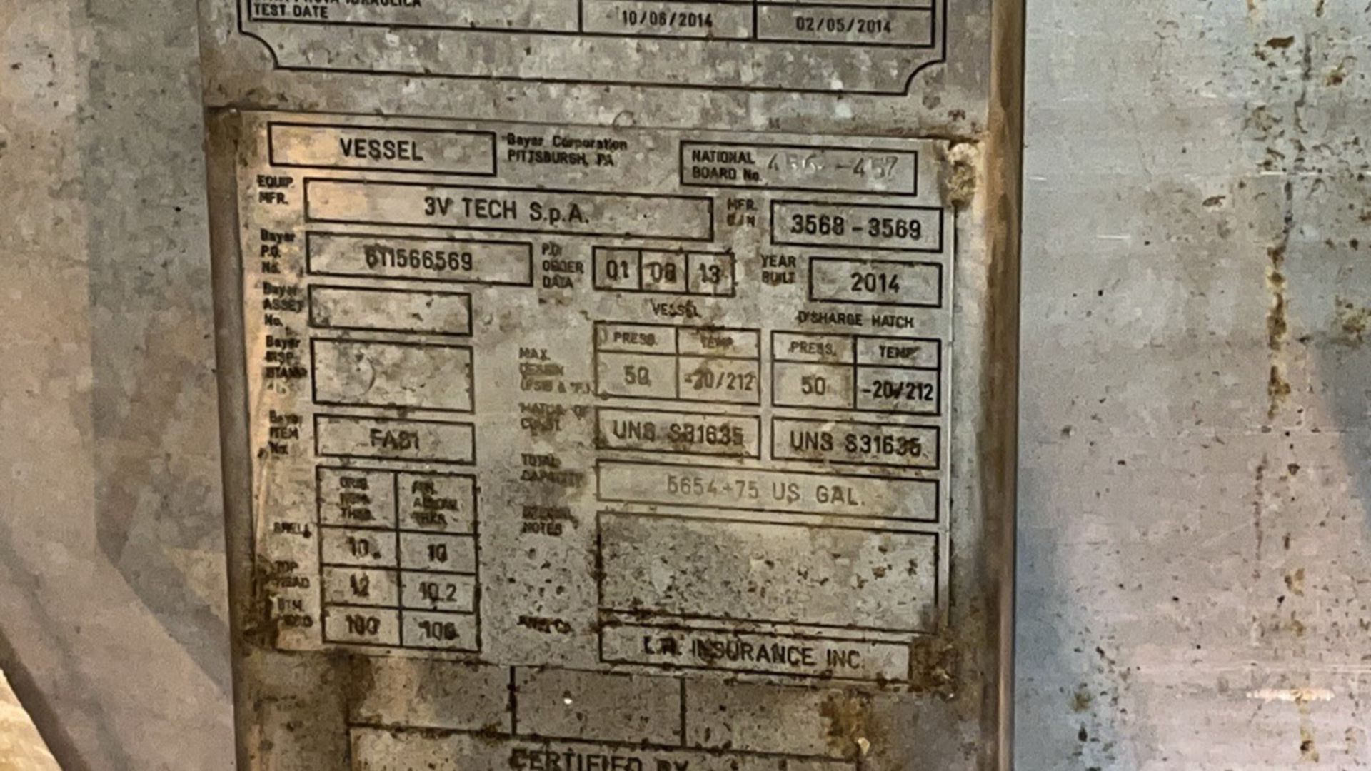 10 Sq Meter 3V Tech Agitated Nutsche Filter, Model Fpp 1000/Ff, 316 Stain | Rig Fee $2000 - Image 14 of 19