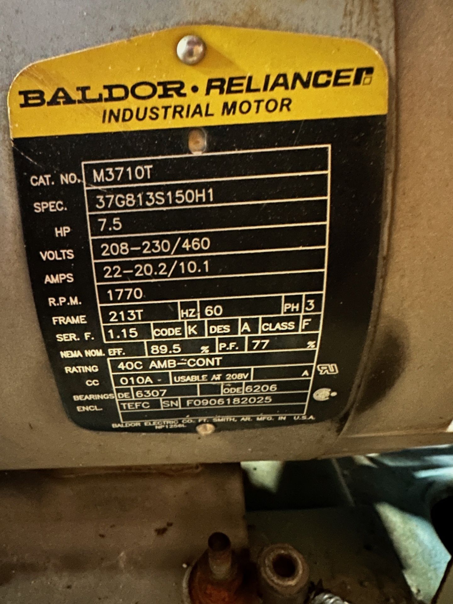 Baldor Reliance 7.5 HP Industrial Motor with Goulds Centrifugal Pump | Rig Fee $25 - Image 2 of 4