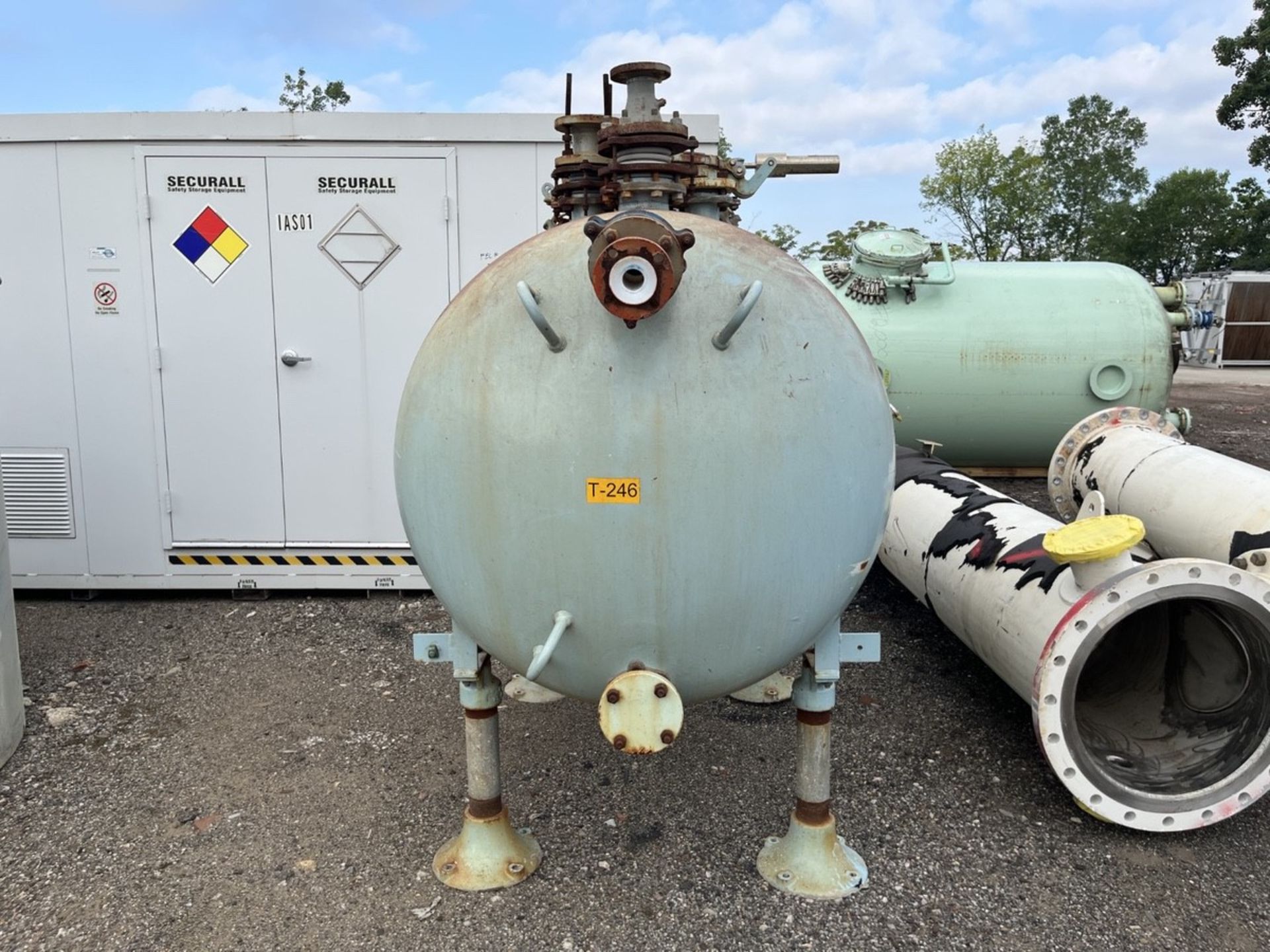 500 Gallon Pfaudler Glass Lined Horizontal Chemstore Receiver Tank, Rated | Rig Fee $500 - Image 3 of 9