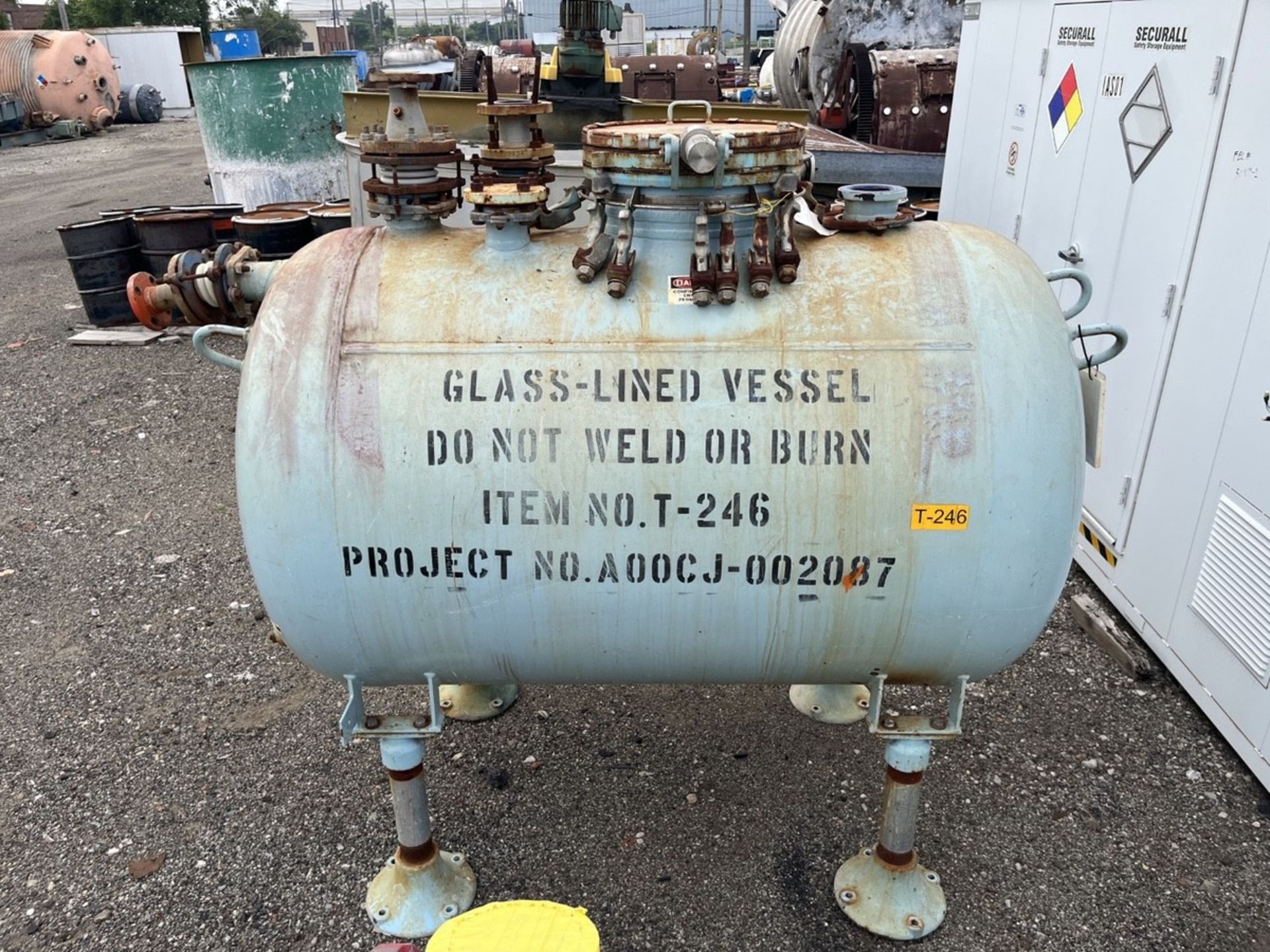 500 Gallon Pfaudler Glass Lined Horizontal Chemstore Receiver Tank, Rated | Rig Fee $500 - Image 4 of 9