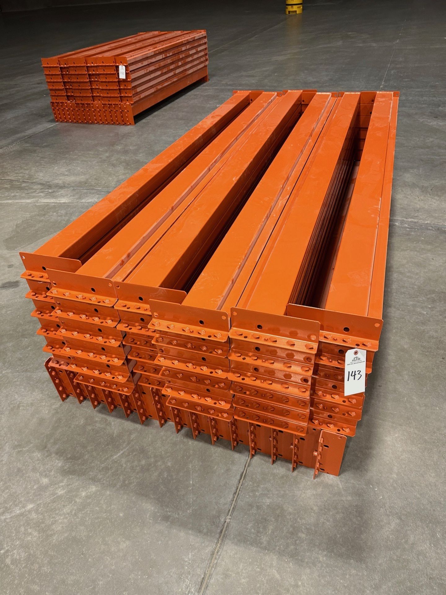 Interlake Mecalux 8' Wide Teardrop Pallet Racking Step Load Beams, 6" Face Height | Rig Fee $50