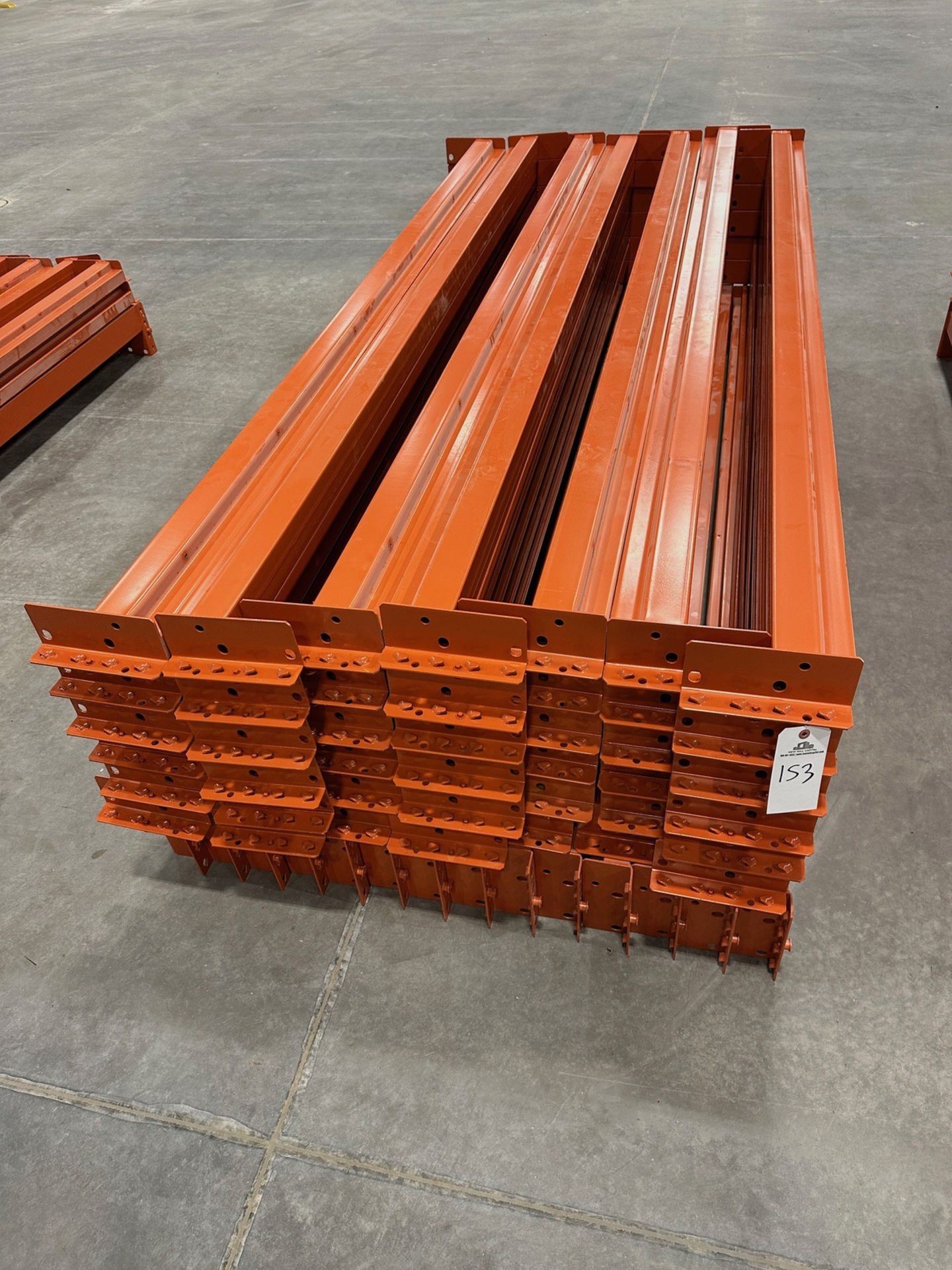 Interlake Mecalux 8' Wide Teardrop Pallet Racking Step Load Beams, 4" Face Height | Rig Fee $50