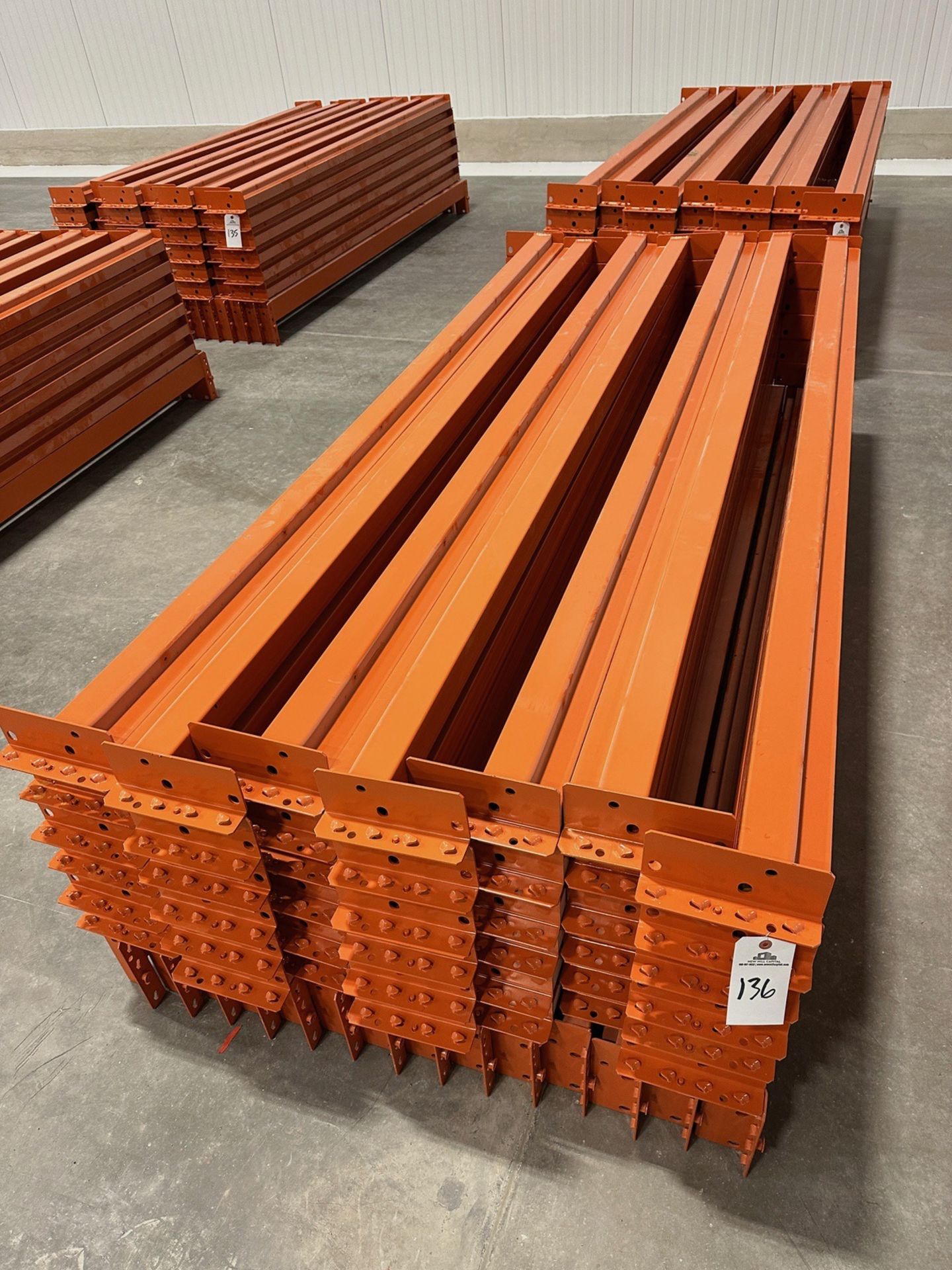 Interlake Mecalux 8' Wide Teardrop Pallet Racking Step Load Beams, 4" Face Height | Rig Fee $50