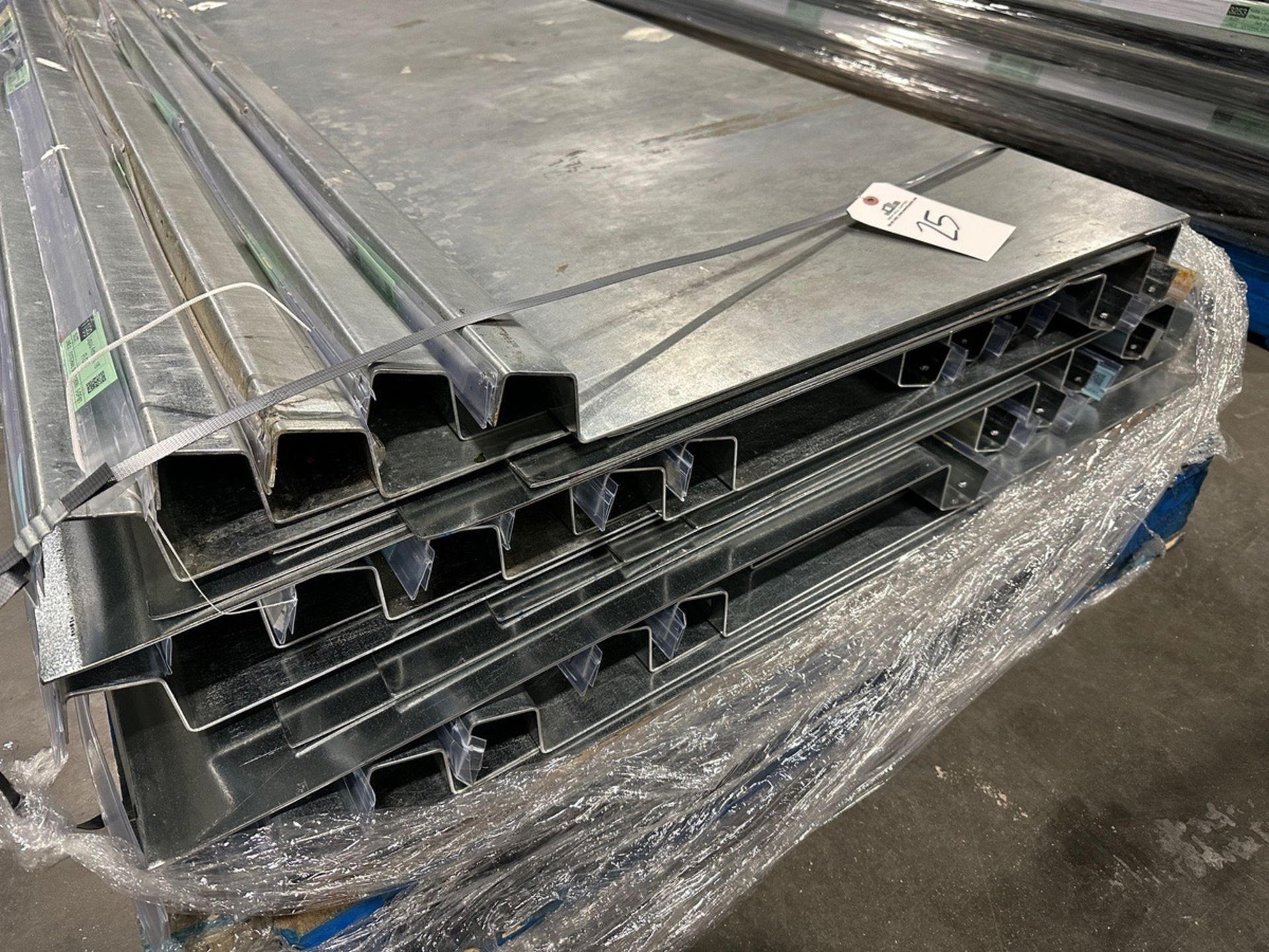 Lot of Approx. (30) Metal Shelves - 25" Deep x 95" Wide | Rig Fee $50 - Image 2 of 4