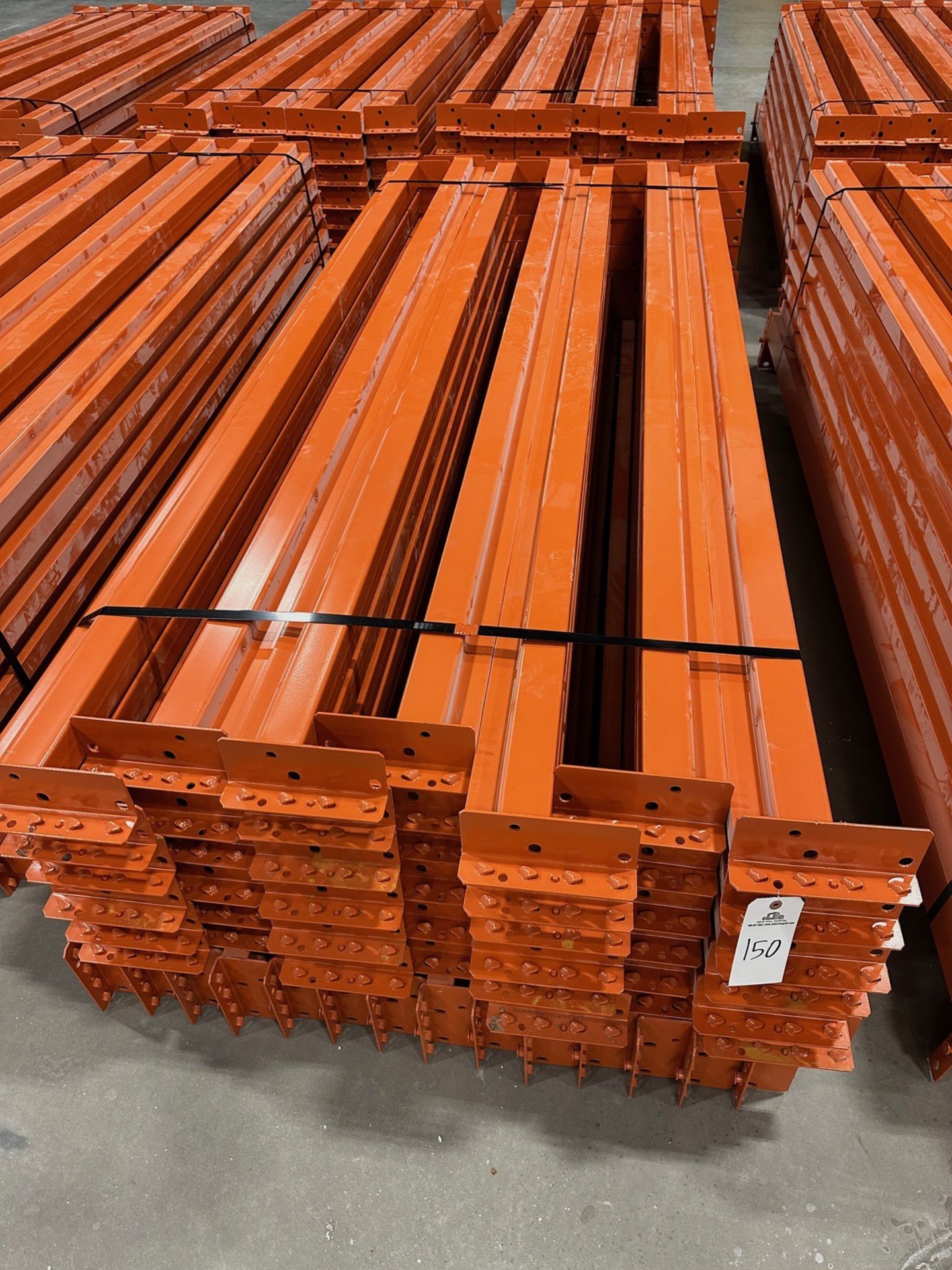 Interlake Mecalux 8' Wide Teardrop Pallet Racking Step Load Beams, 4" Face Height | Rig Fee $50