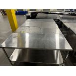 Lot of (4) Stainless Steel Tables - Approx. 30" x 6' | Rig Fee $50