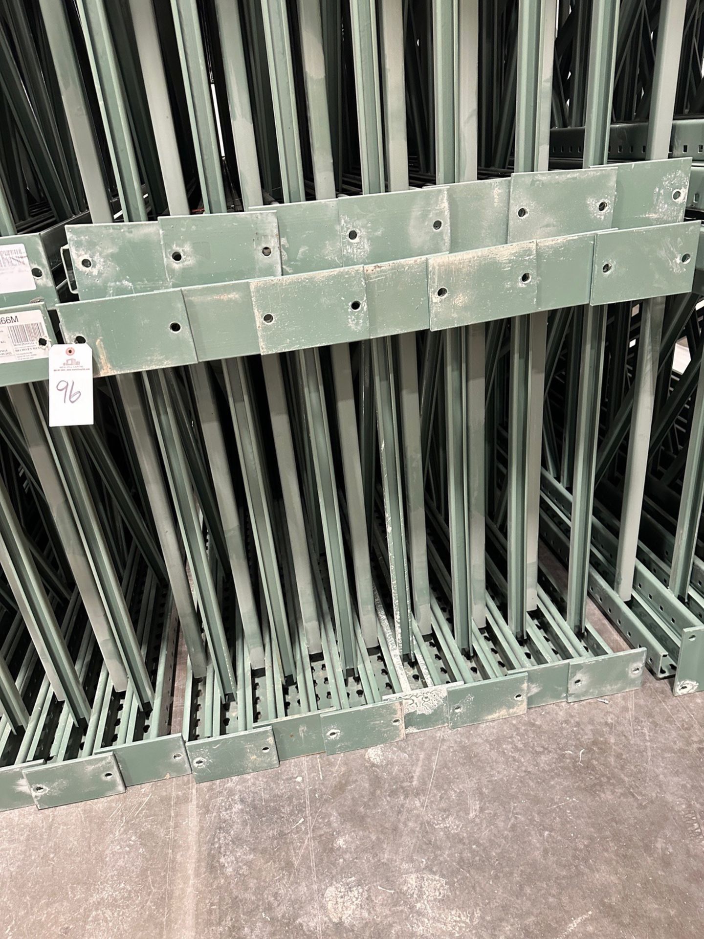 Interlake Mecalux 30' x 42" Teardrop Pallet Racking Uprights, 3x3 Columns | Rig Fee $100 - Image 3 of 3