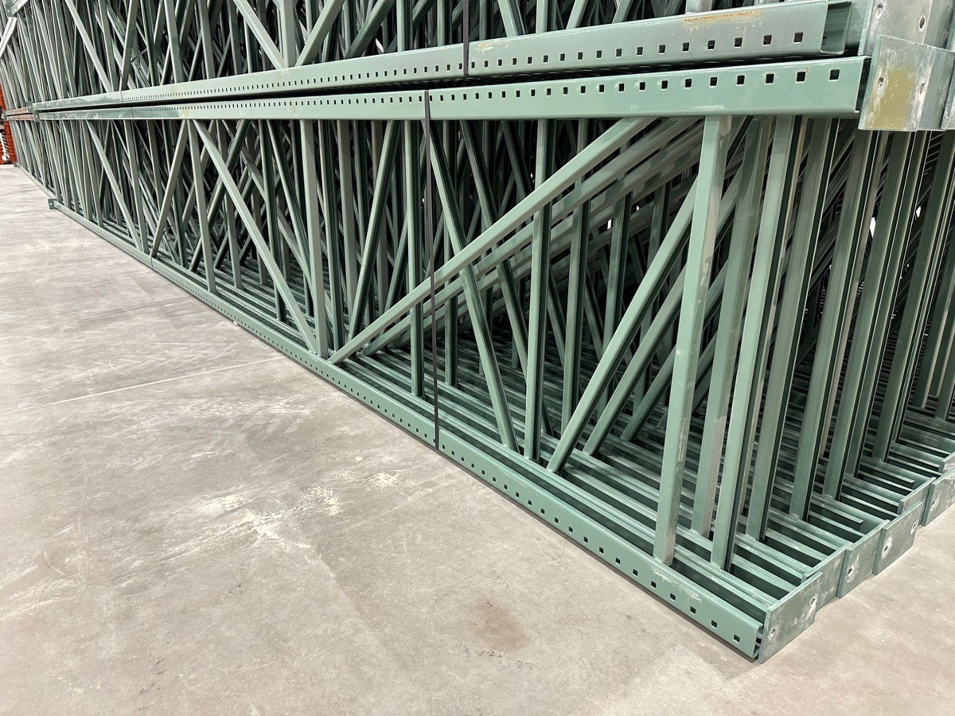 Interlake Mecalux 30' x 42" Teardrop Pallet Racking Uprights, 3x3 Columns | Rig Fee $100 - Image 3 of 3