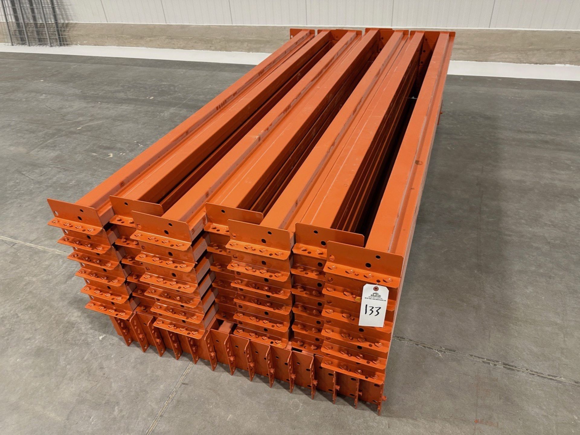 Interlake Mecalux 8' Wide Teardrop Pallet Racking Step Load Beams, 4" Face Height | Rig Fee $50