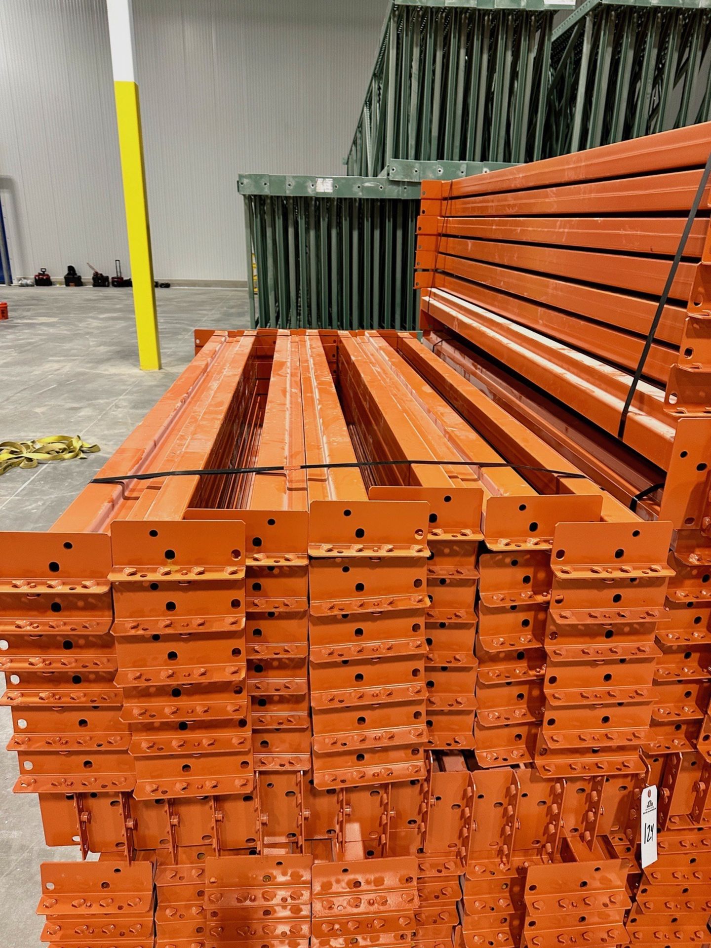 Interlake Mecalux 8' Wide Teardrop Pallet Racking Step Load Beams, 4" Face Height | Rig Fee $50