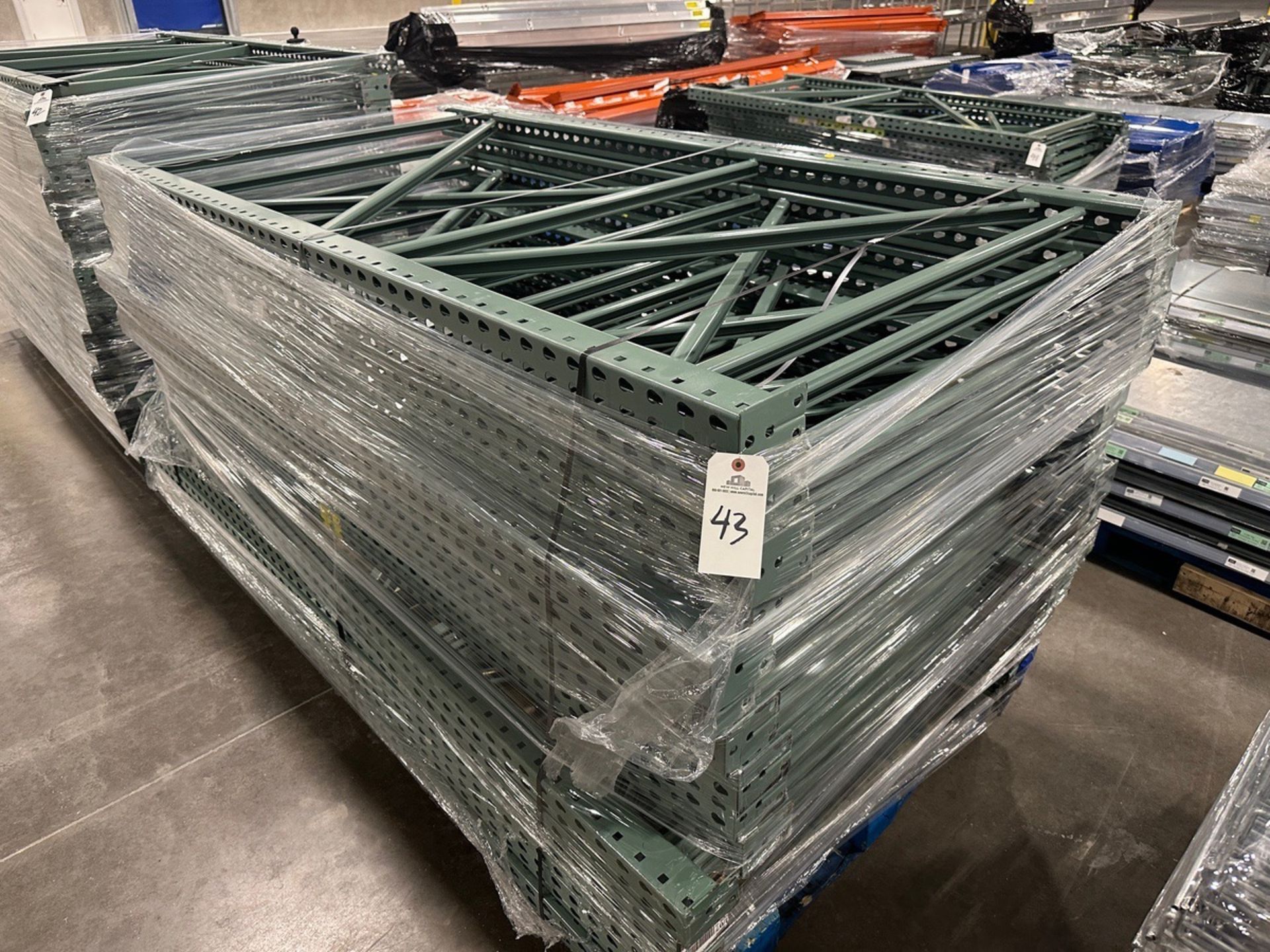 Interlake Teardrop Pallet Racking Uprights - Approx. 42" Deep and 8' Height | Rig Fee $75