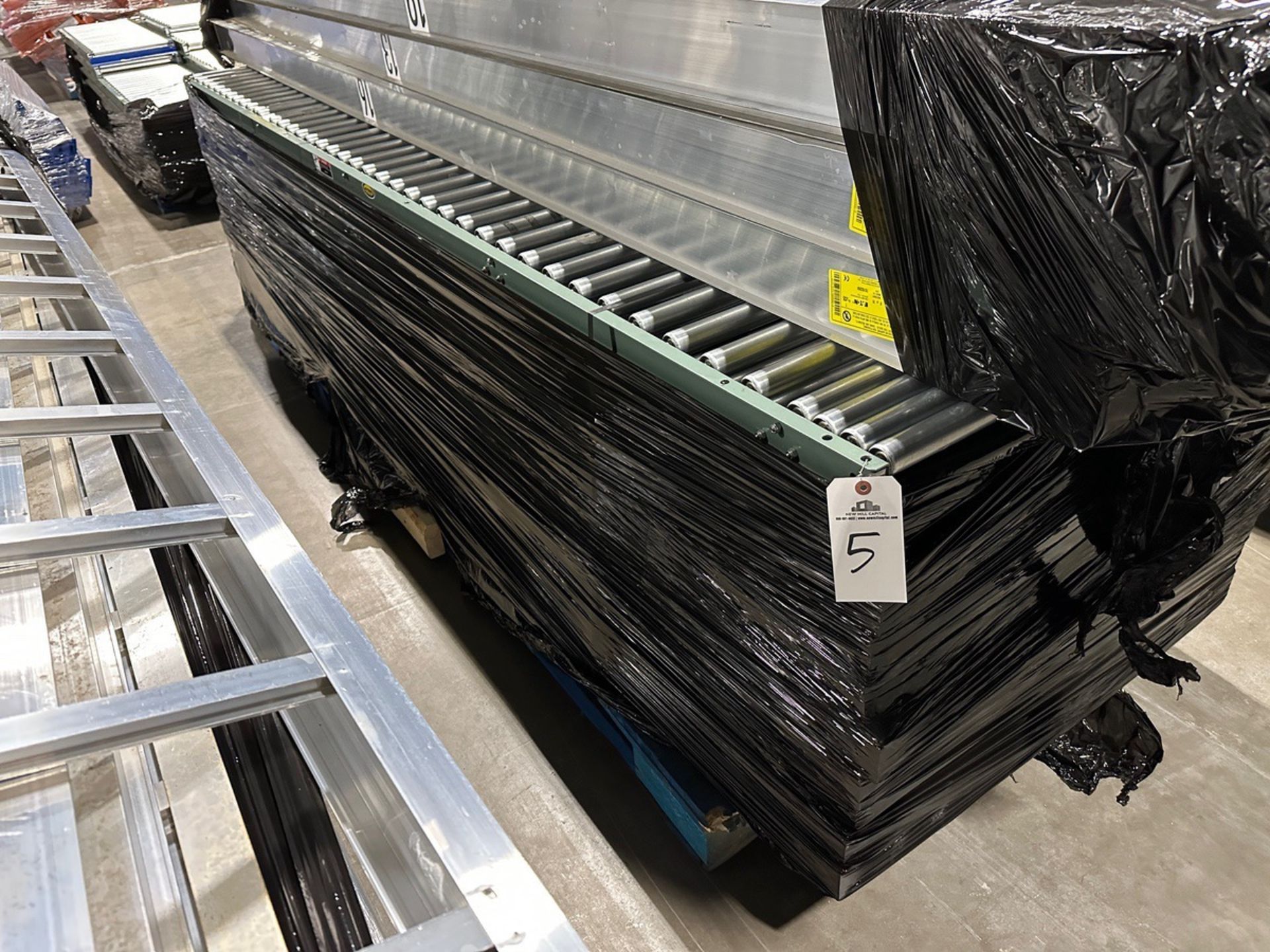 Lot of (20) Hytrol Roller Conveyor Sections - Approx. 16" Roller and 10' Length | Rig Fee $75