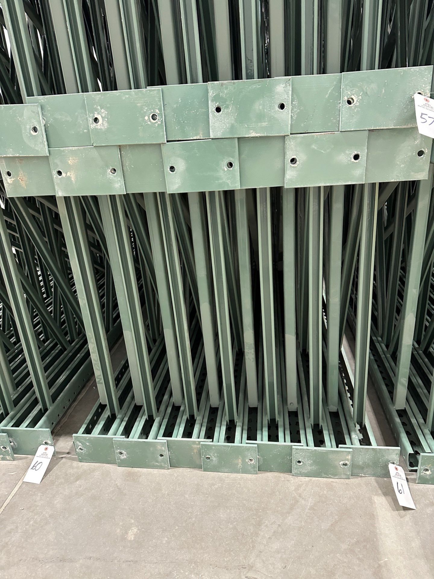 Interlake Mecalux 30' x 42" Teardrop Pallet Racking Uprights, 3x3 Columns | Rig Fee $100 - Image 3 of 3
