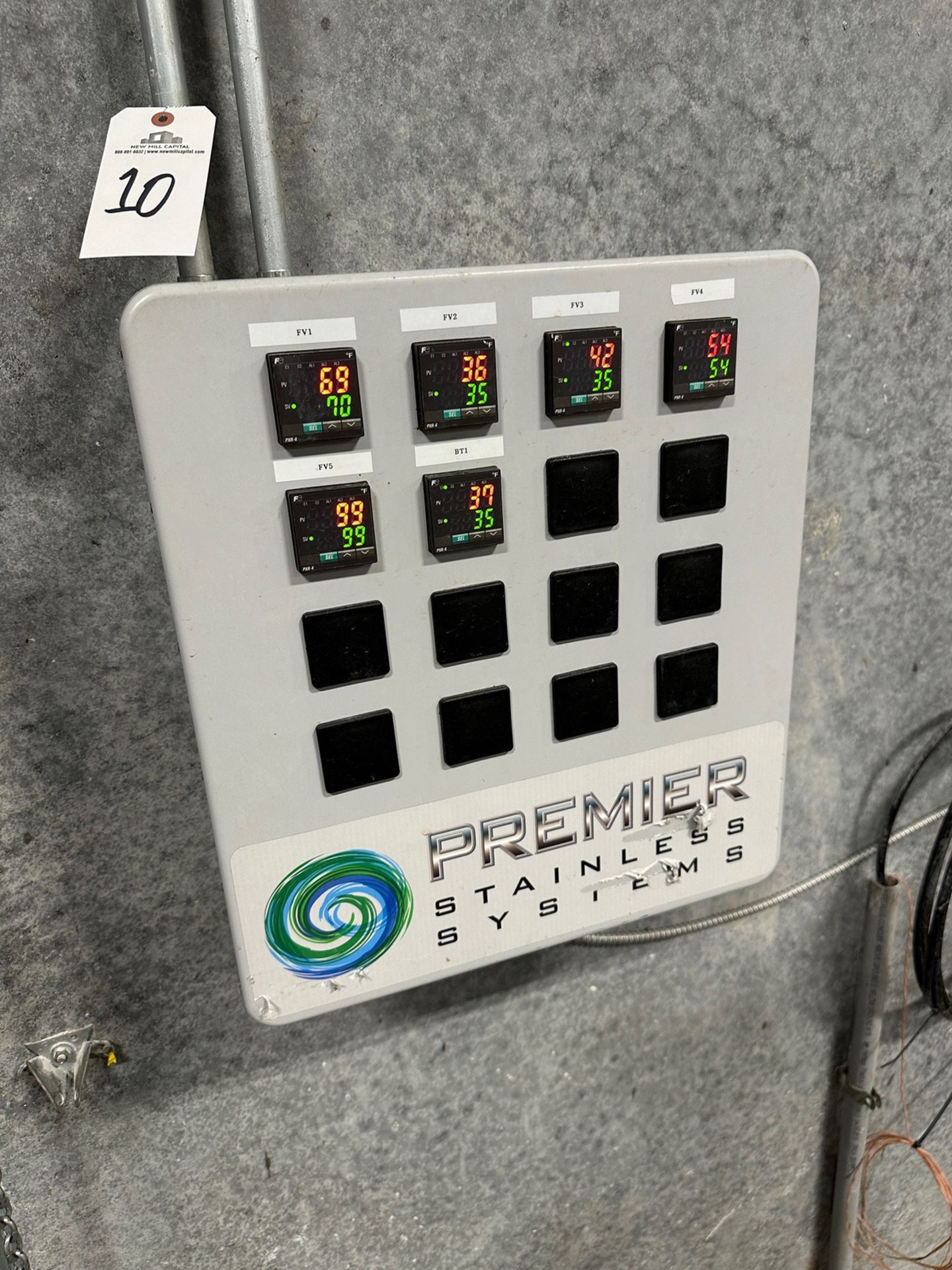 Premier Stainless Cellar Control Panel - Model CPFV-16, S/N 1703-6/16 | Rig Fee $150