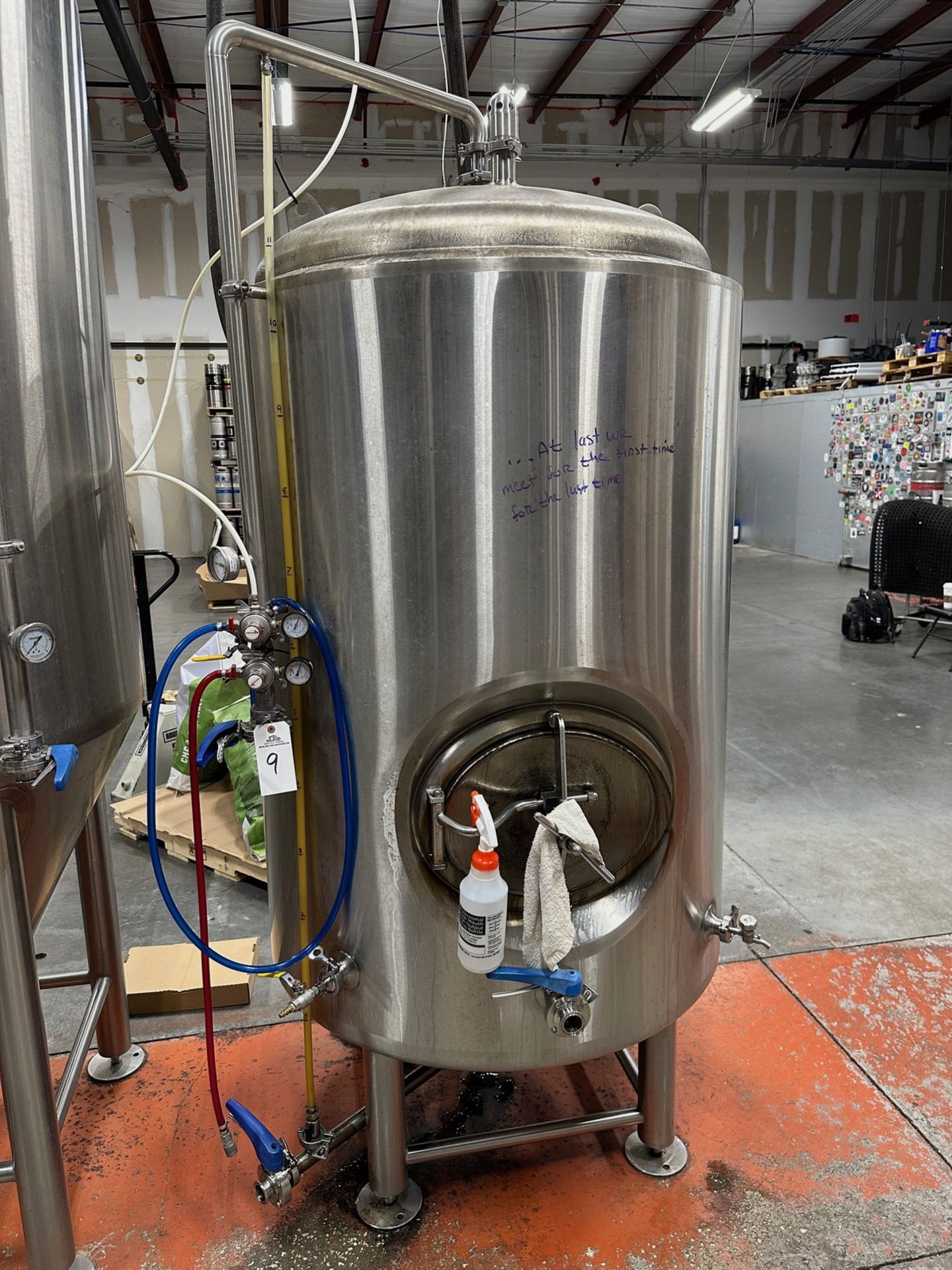 2017 Premier Stainless 10 BBL Brite Tank - Dish Bottom, Glycol Jacketed, Mandoor, C | Rig Fee $1000