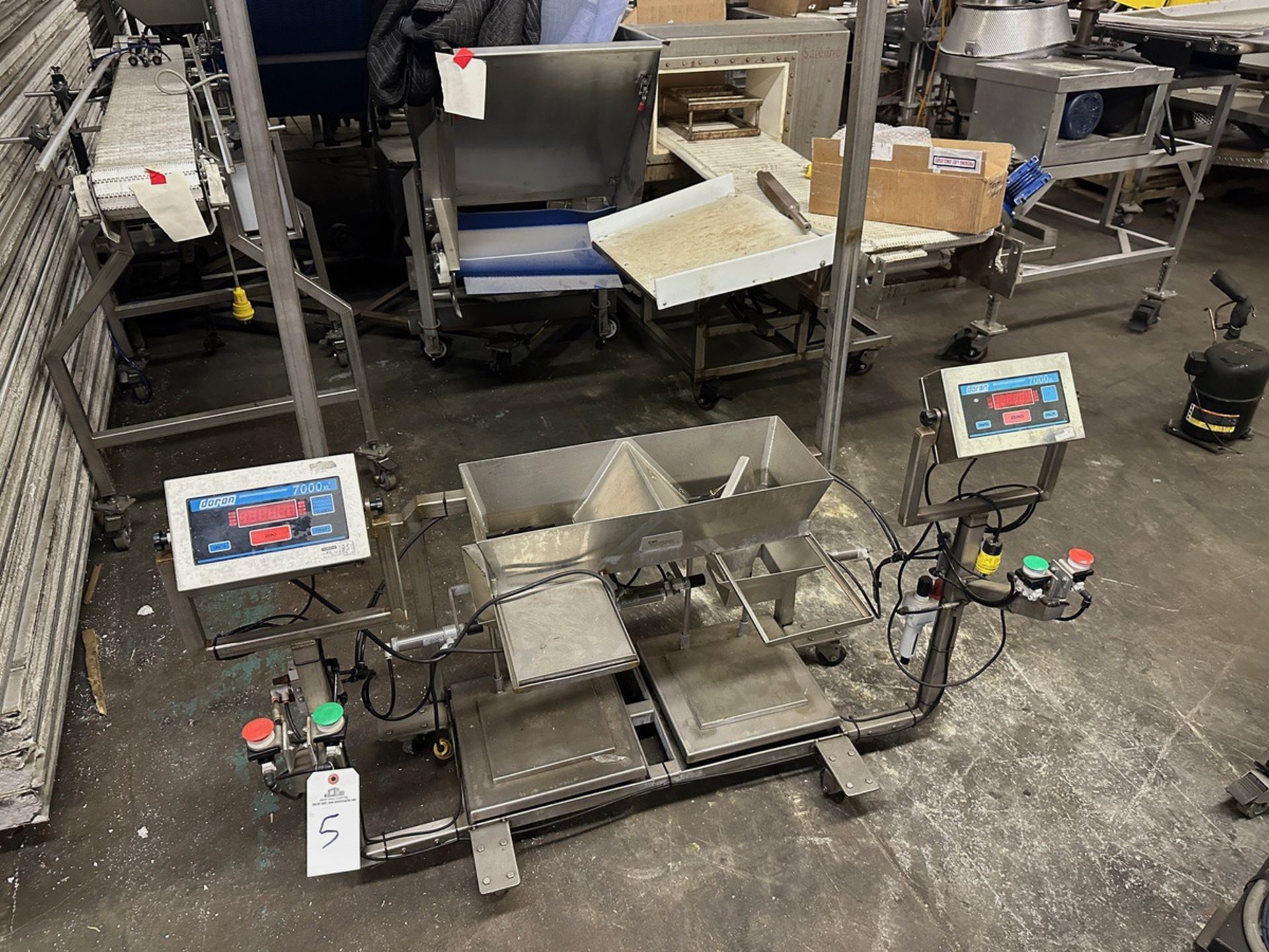 CMI Dual Bagging Station with (2) Doran 7000XLM Scales | Rig See Desc