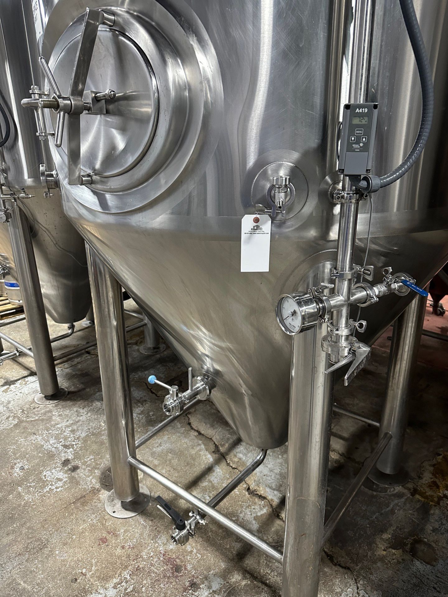 Pacific Brewery Systems 20 BBL Fermentation Tank - Cone Bottom, Glycol Jacketed, Ma | Rig Fee $750 - Image 2 of 3