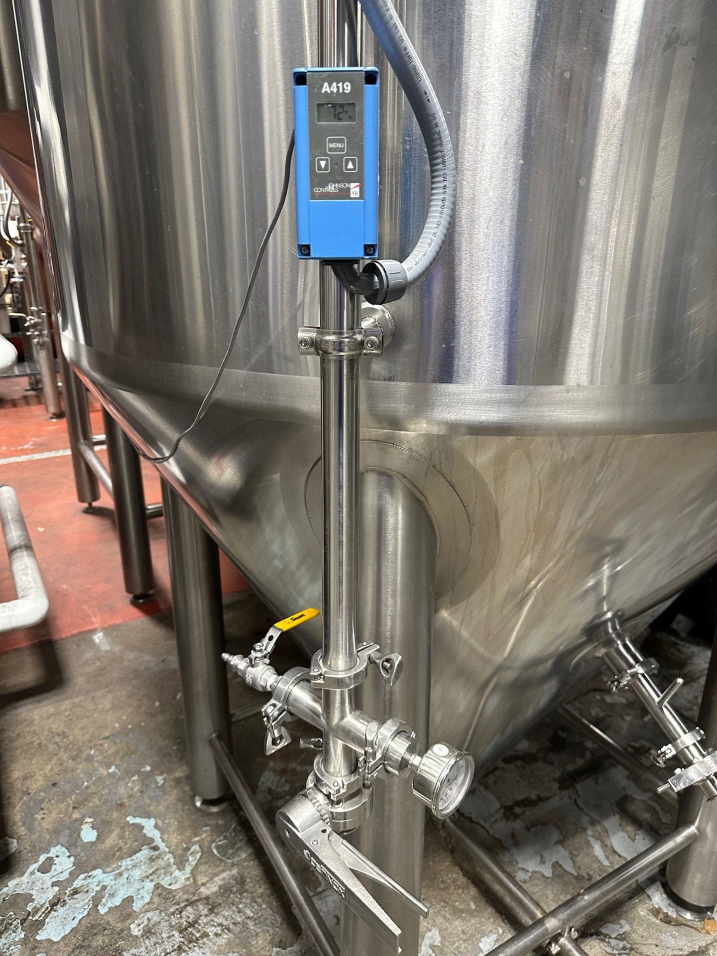 2014 DME 20 BBL Fermentation Tank - Cone Bottom, Glycol Jacketed, Mandoor, Zwickle | Rig Fee $750 - Image 2 of 3