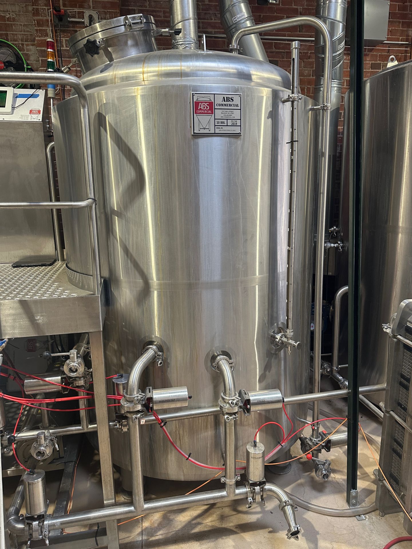 2019 ABS 10 BBL 2-Vessel Brewhouse with Grist Case - Mash/Lauter Tun (Approx. 5' Di | Rig Fee $4500 - Image 9 of 24
