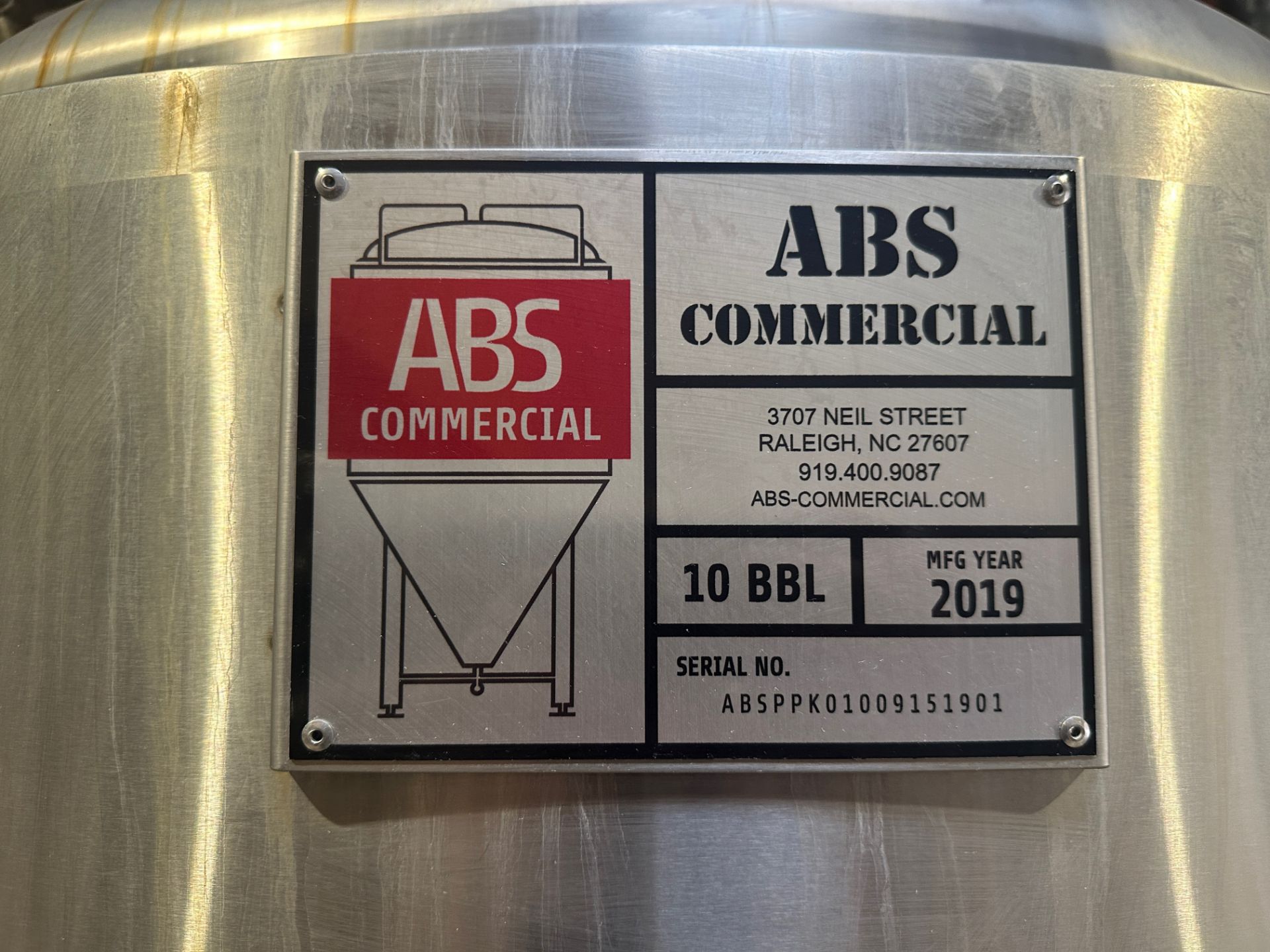 2019 ABS 10 BBL 2-Vessel Brewhouse with Grist Case - Mash/Lauter Tun (Approx. 5' Di | Rig Fee $4500 - Image 13 of 24