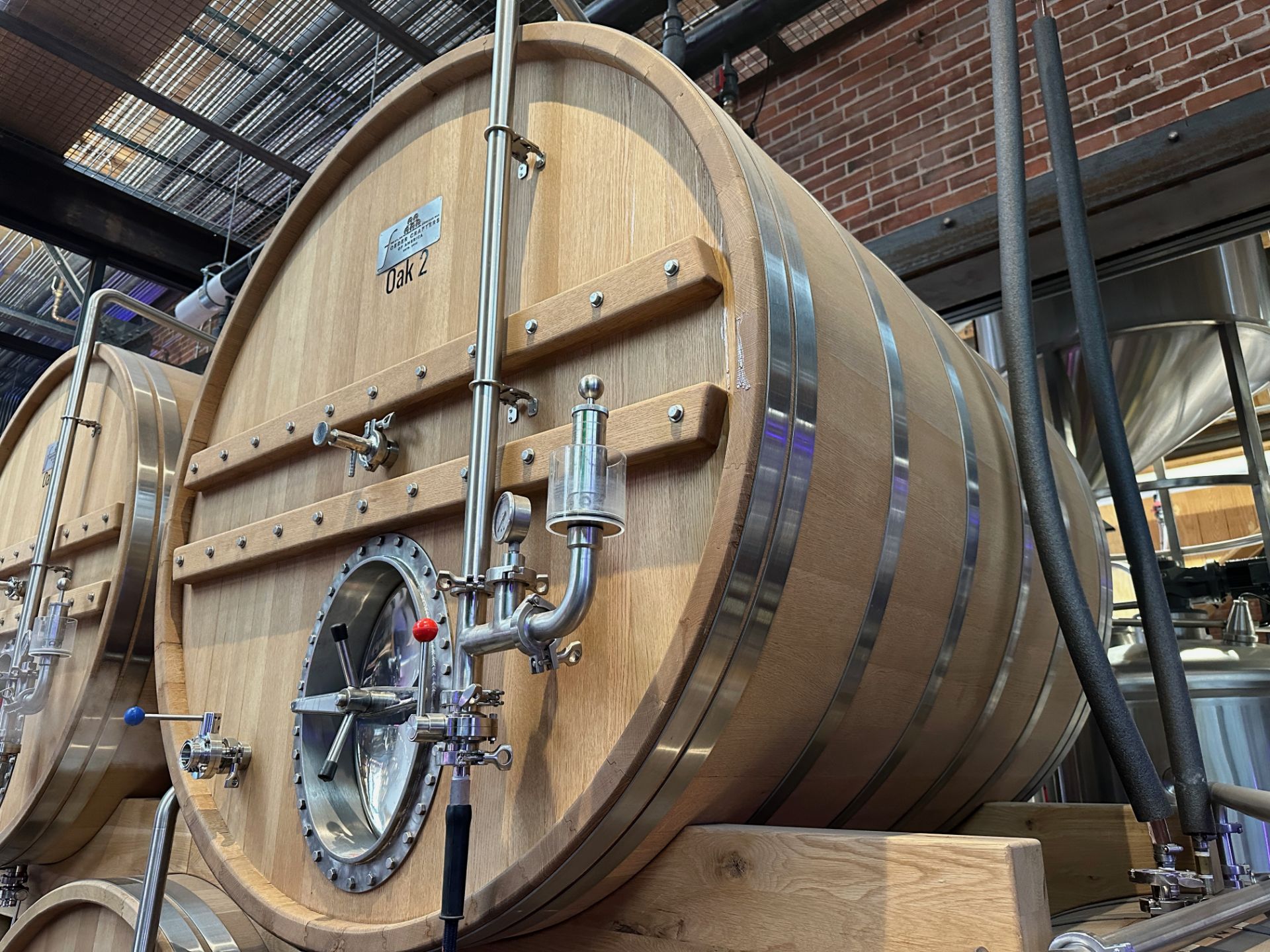 Foeder Crafters 20 BBL Horizontal American Oak Foeder with Internal Cooling Fin (Ap | Rig Fee $850