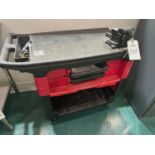 Lot of Rubbermaid Tool Cart with Toolbox and Contents | Rig Fee $10