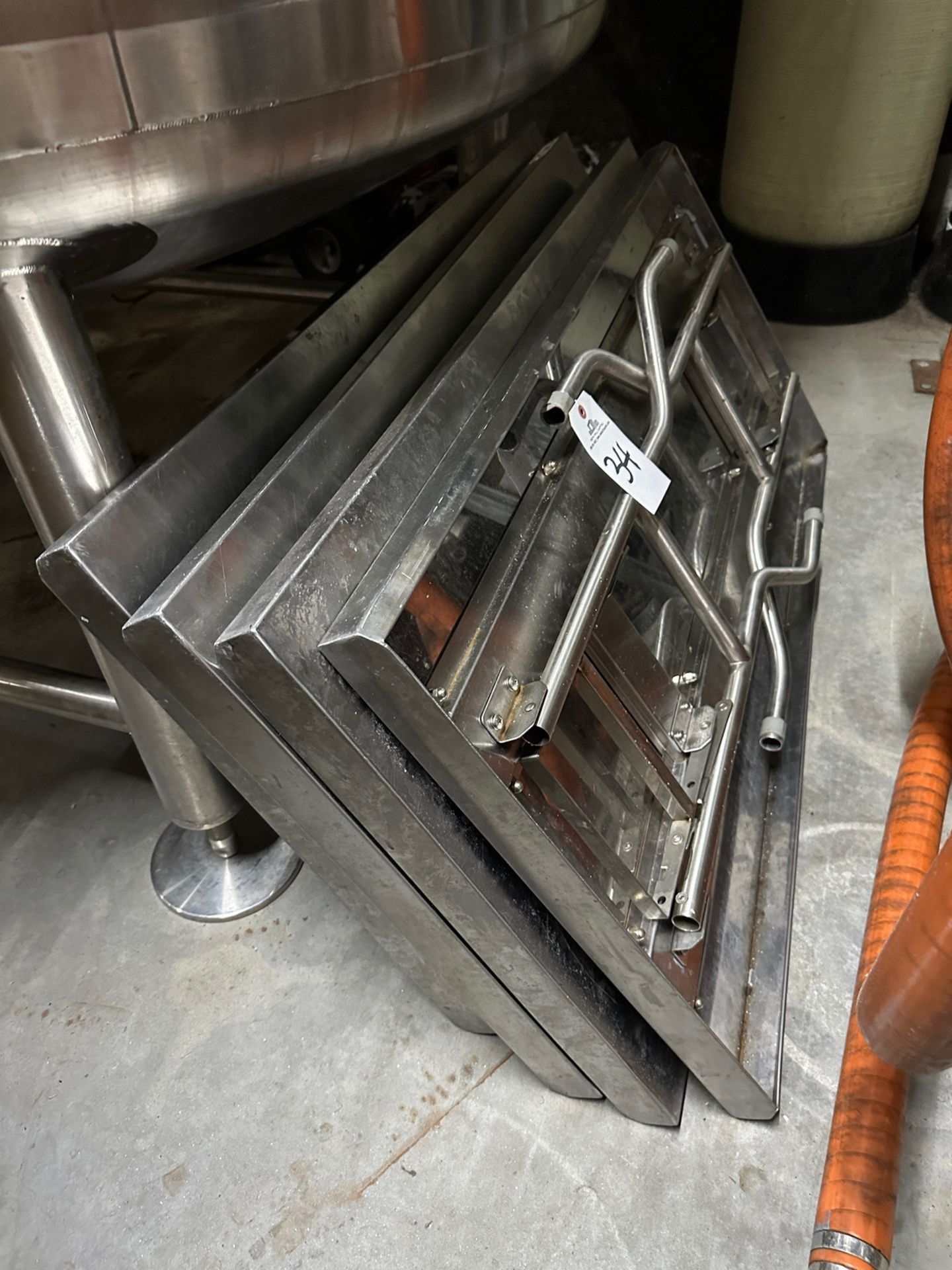 Lot of (5) Regency Stainless Steel Folding Tables (Approx. 2' x 4') | Rig Fee $25