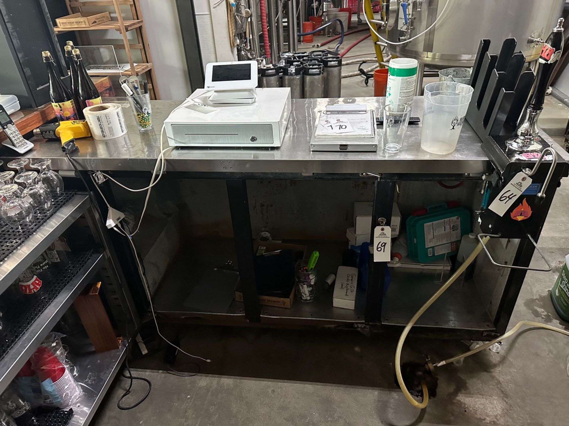 Service Counter with Stainless Steel Top (Approx. 27" x 79") | Rig Fee $35